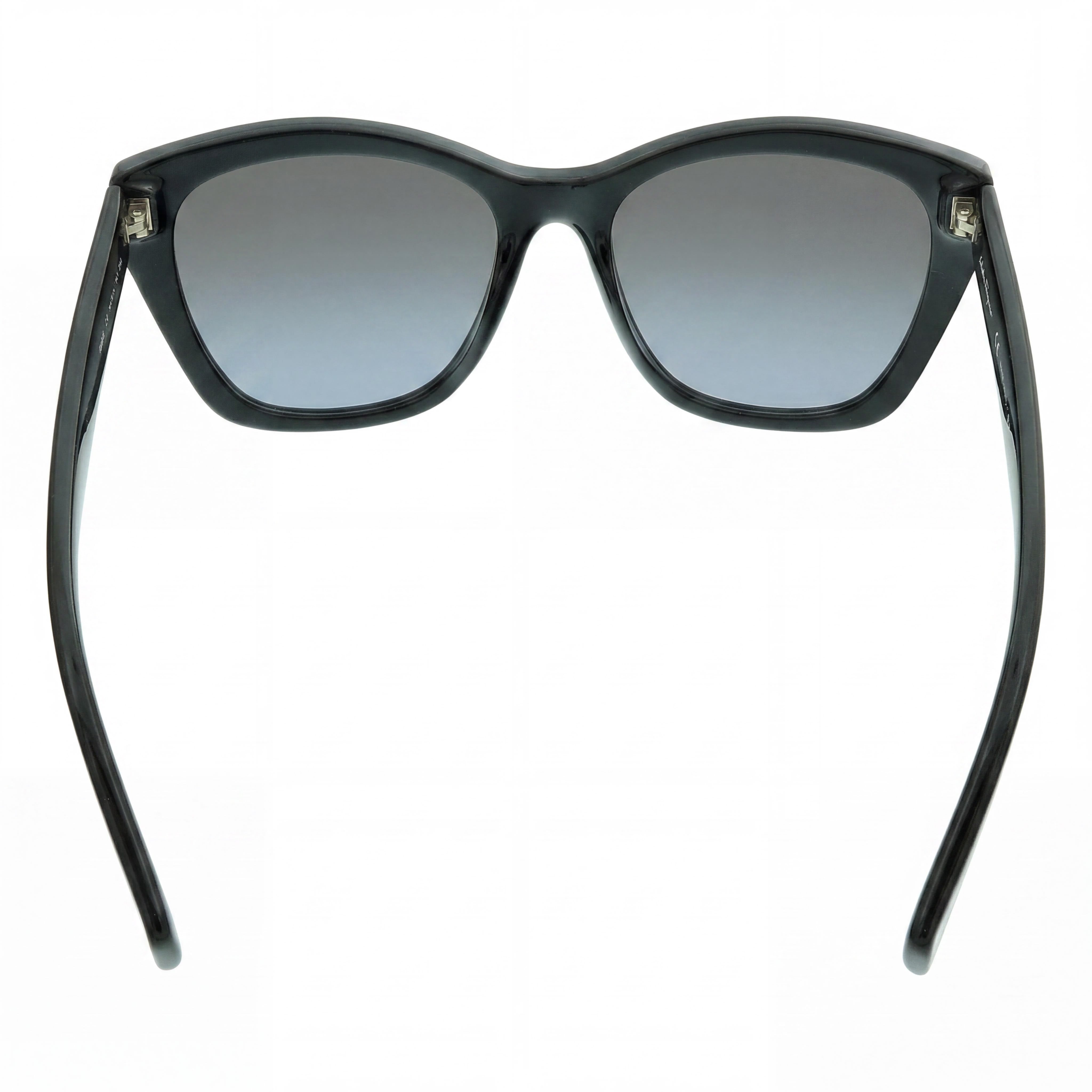 Salvatore Ferragamo Gafas de Sol Clásicas Negras de Plástico Ojo de Gato para Mujer con Degradado Gris Lente de 56mm y 100% Protección UV, Photo 4