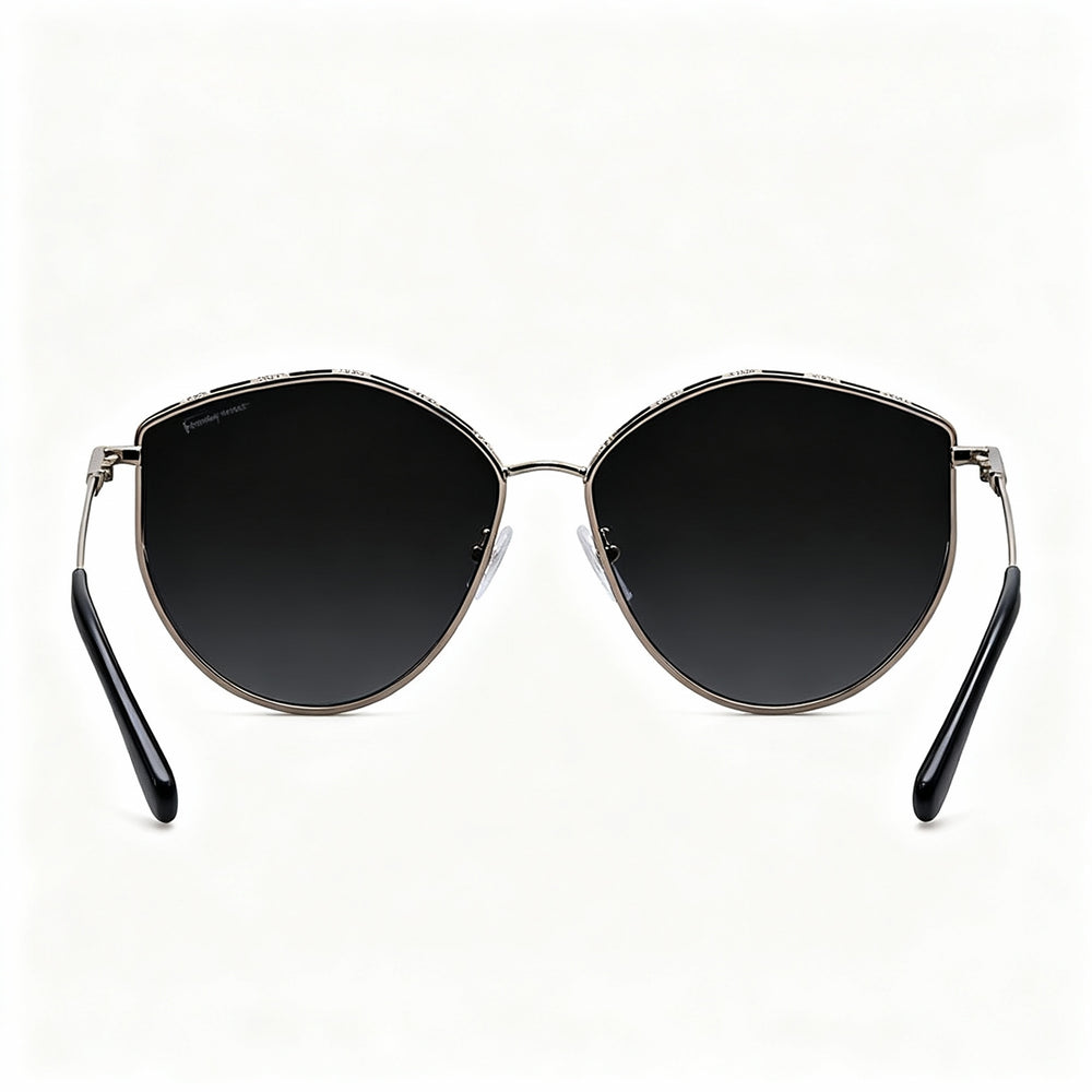 Salvatore Ferragamo Sf264s Women's Metal Sunglasses 60mm, Rose Gold Grey Frame, Grey Gradient Lens