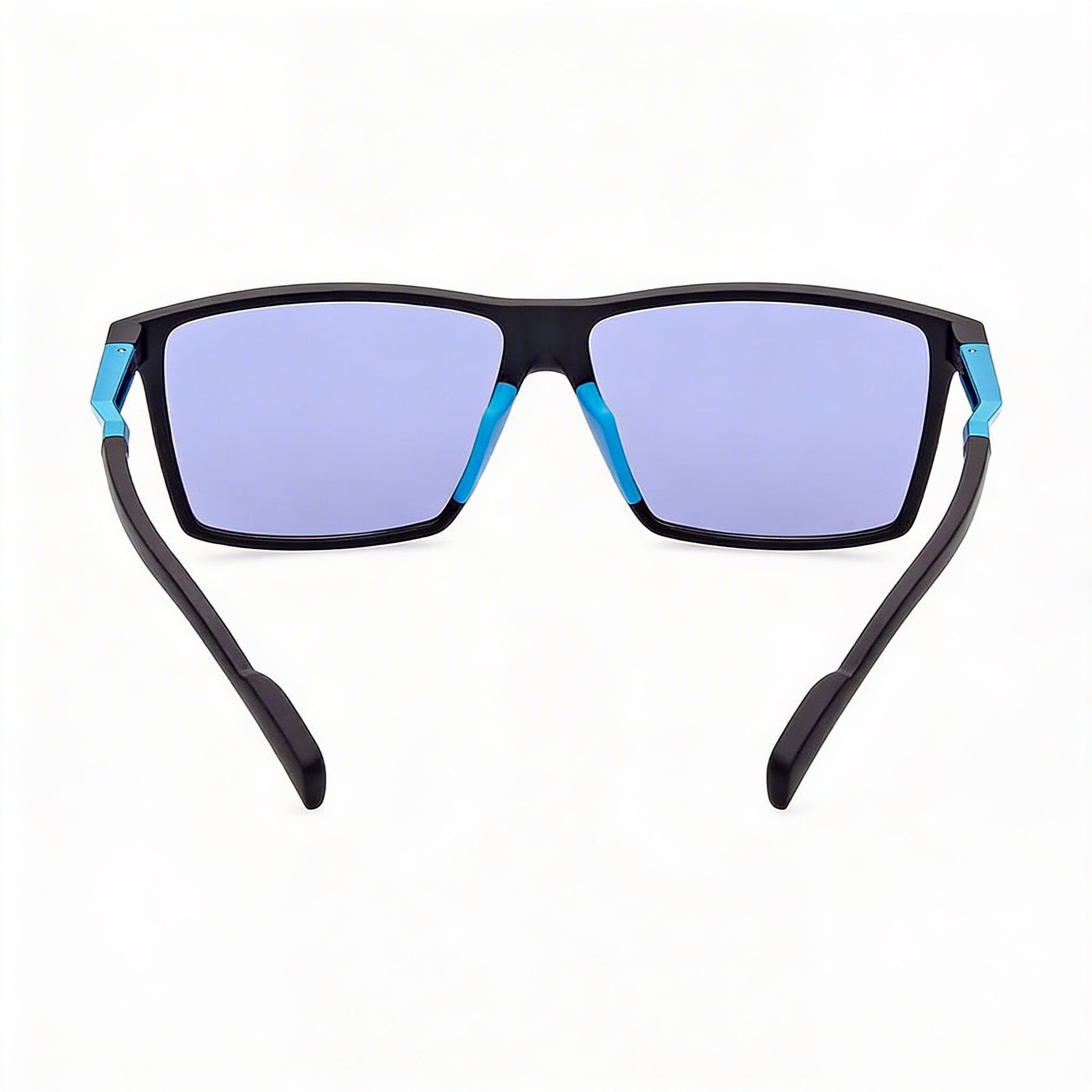 Adidas Comtemporary Men's Matte Black Blue Polycarbonate UV Protected Non-Polarized Sunglasses 135mm, Photo 2