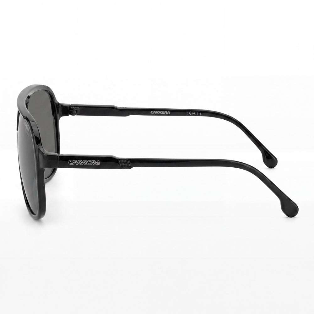 Carrera 1047/S Unisex Square Black Plastic Frame Polarized Grey Lenses UV Protection 62mm