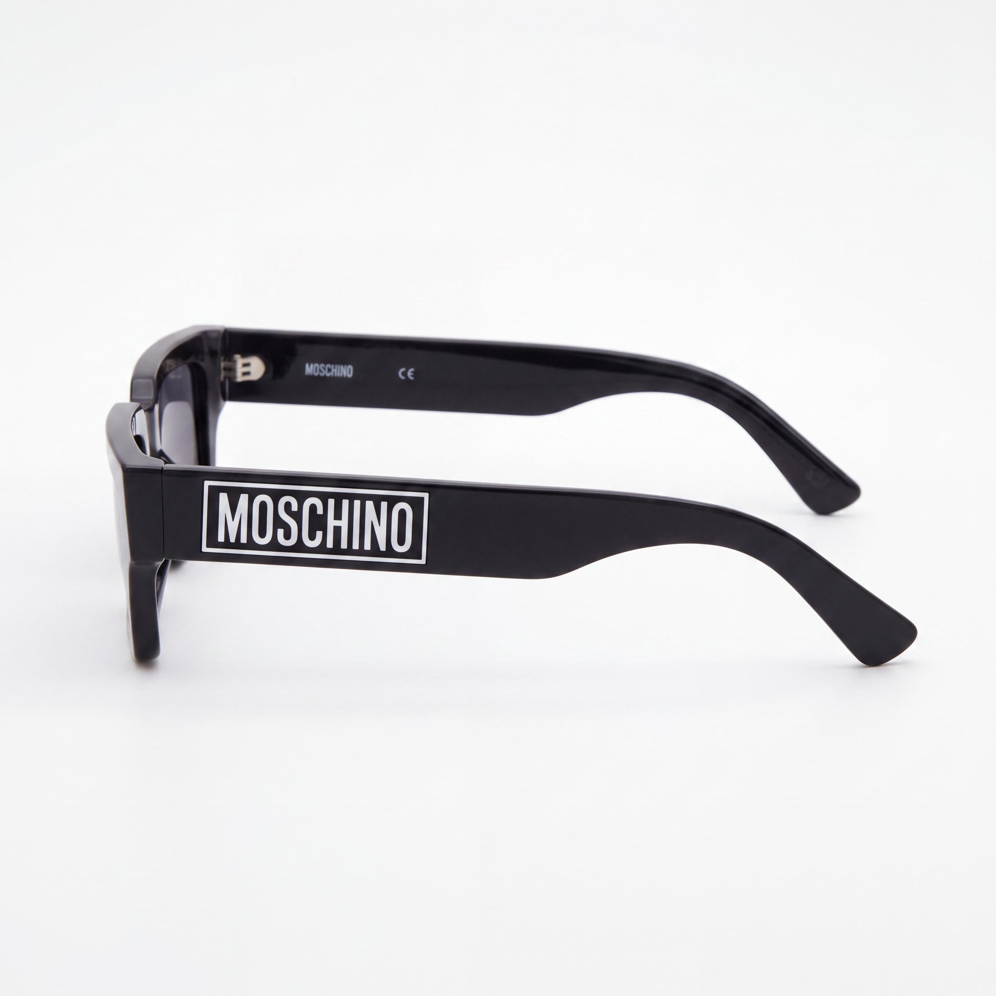Moschino Modern Women's Acetate Sunglasses with Black Frame and Black Lenses, 55mm Lens Width, Photo 3
