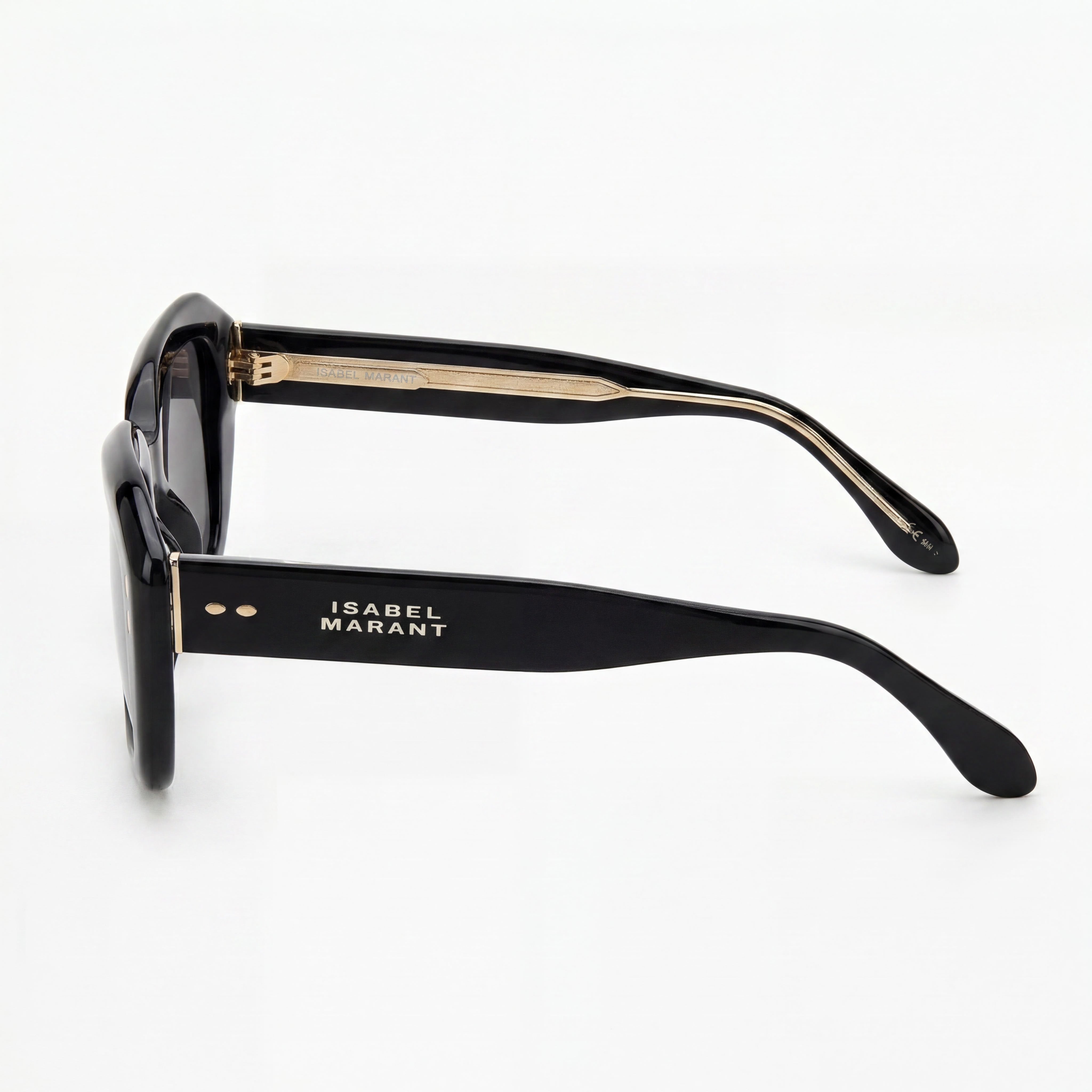 Isabel Marant Trendy Acetate Women's Black UV Protection Polycarbonate Lens Sunglasses 52mm, Photo 3