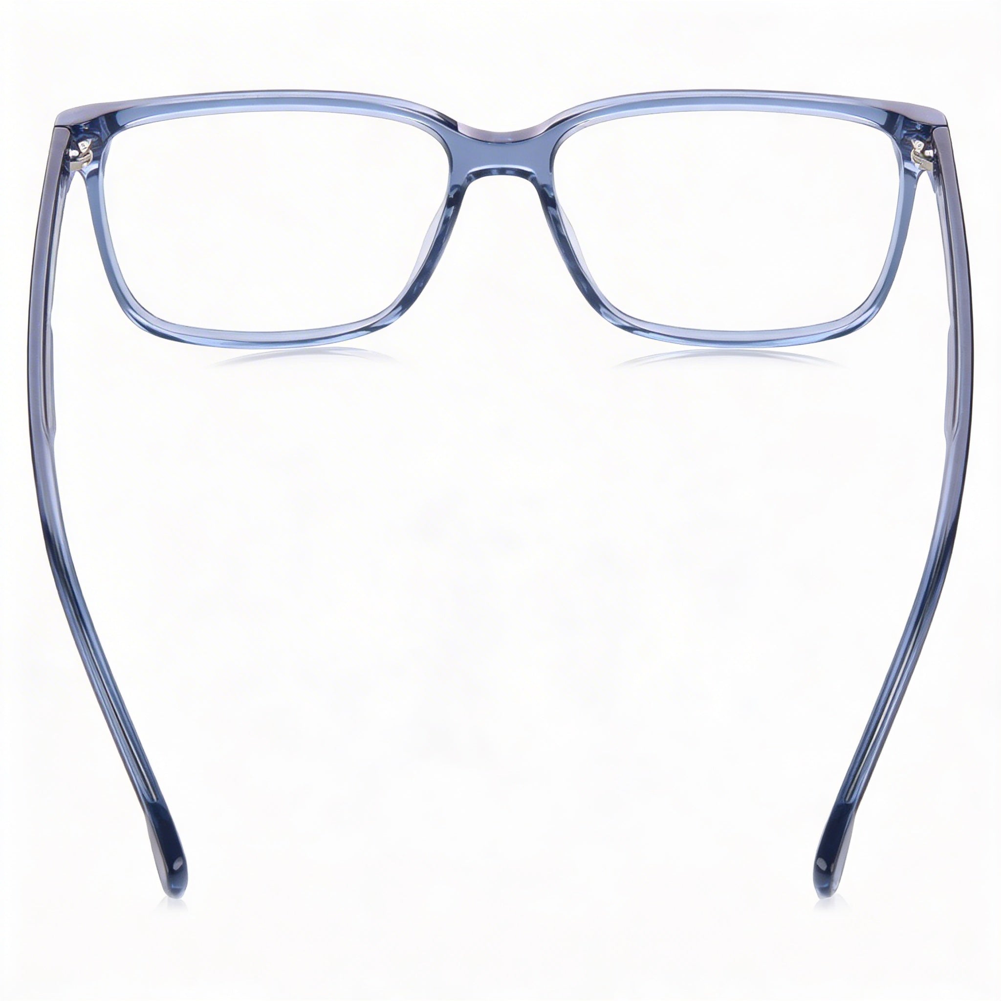 Hugo Boss Men's Modern Eyewear with Blue Acetate Frame and Matching Blue Non-polarised Polycarbonate Lenses 57mm, Photo 4