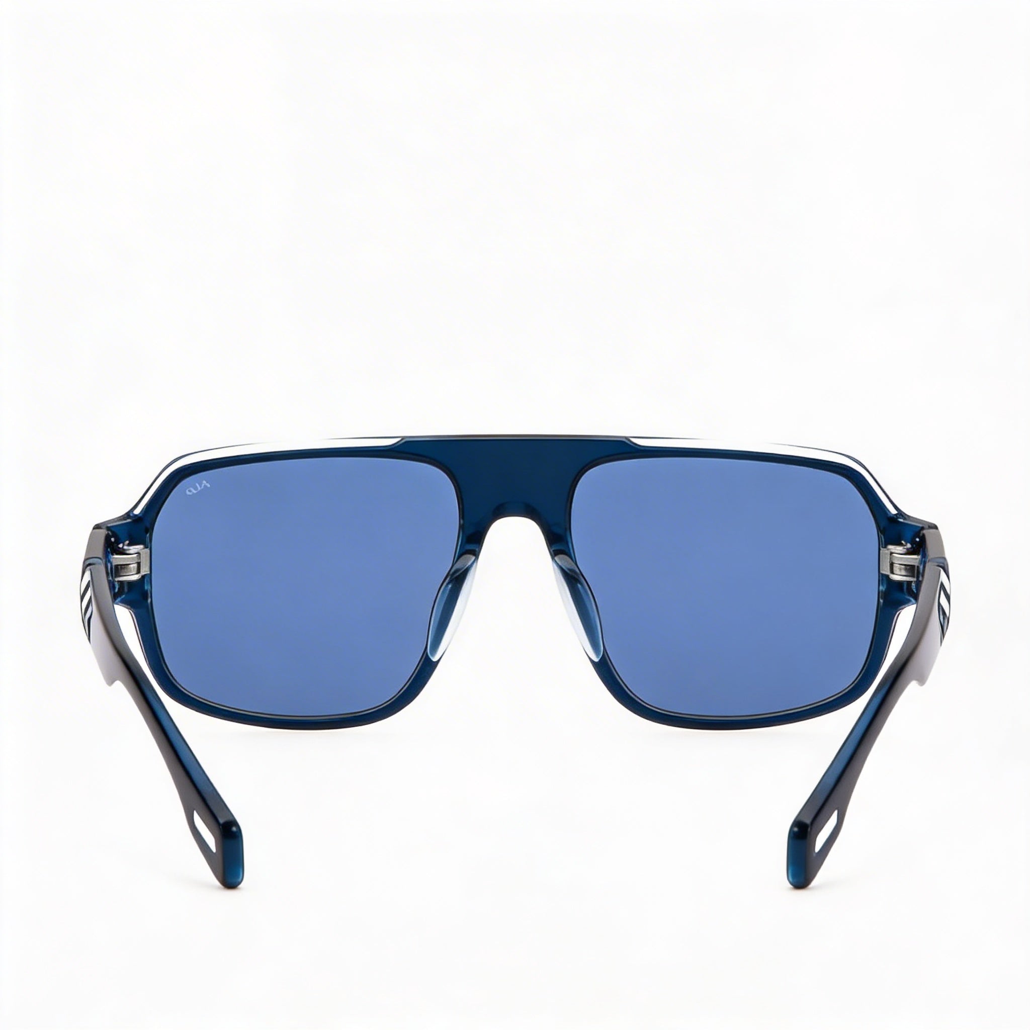 Fila Casual Unisex Navigator Acetate Non-Polarized Sunglasses Blue Top Clear Blue Frame, Blue Lens 54-18-140, Photo 4