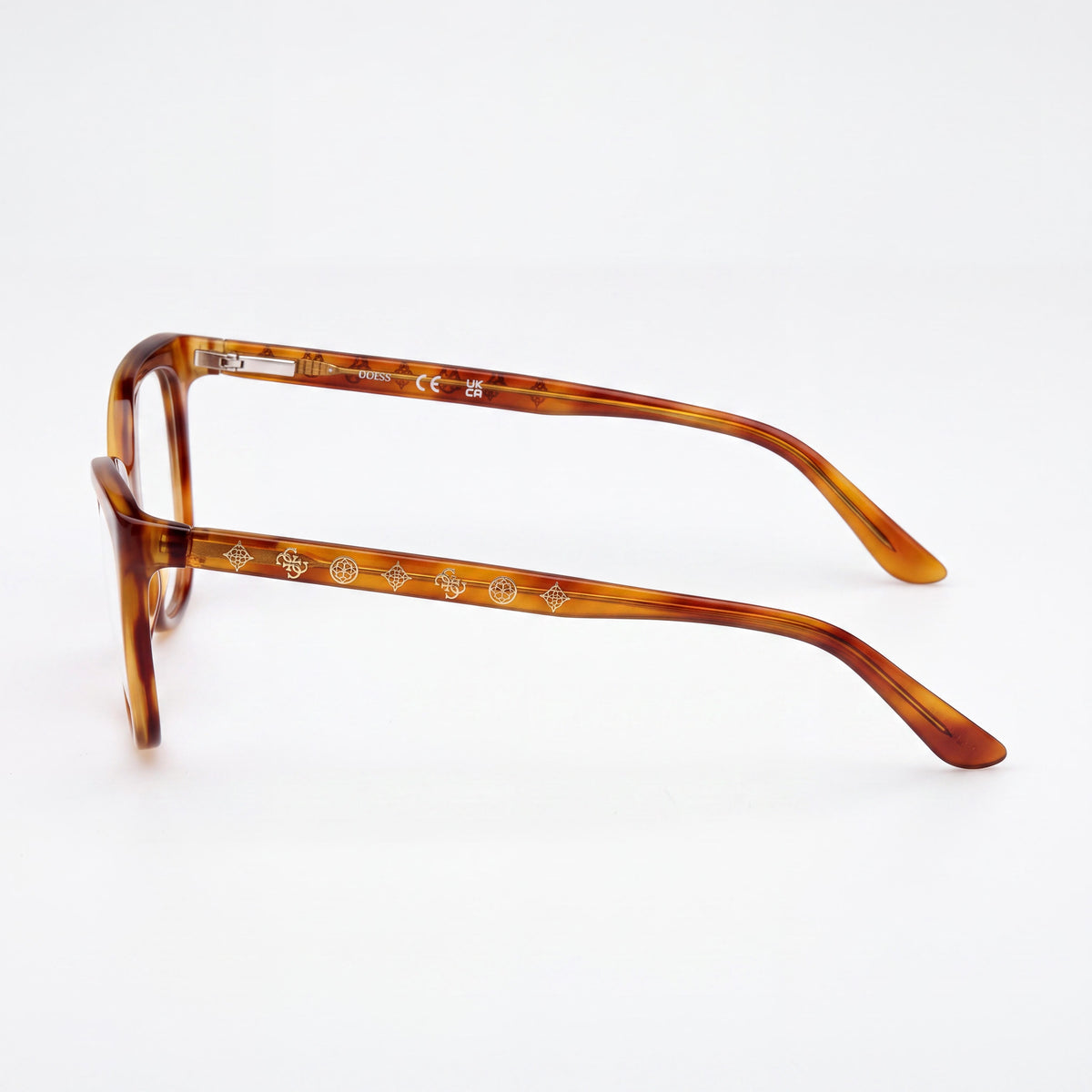 GUESS Gu50114 Montura Óptica de Plástico para Mujer en Havana Rubio, Lente 51mm, Puente 17mm, Patilla 140mm, Photo 2