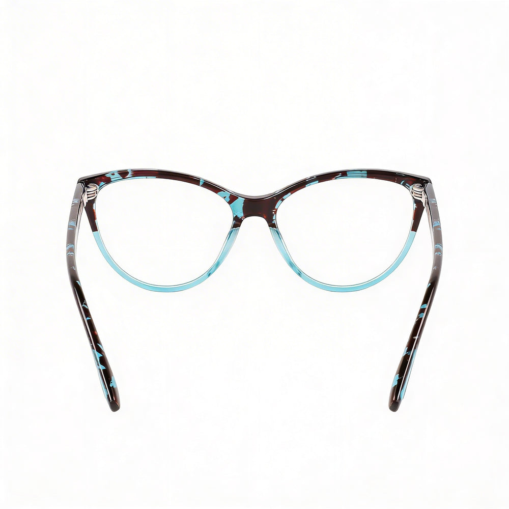 Gafas de vista unisex Calvin Klein Ck21519 Cat Eye con montura de plástico en azul habana transparente, 53 mm