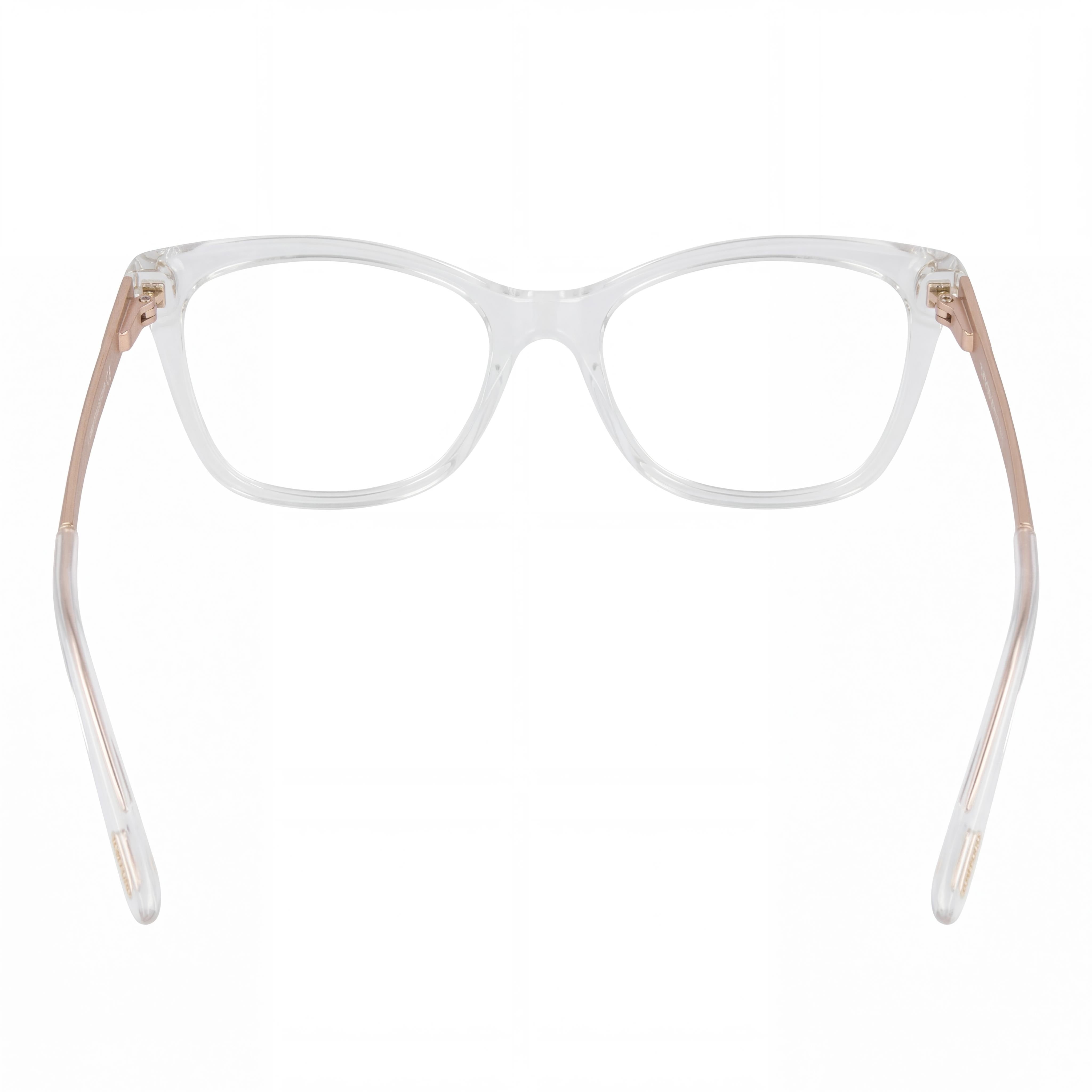 Tom Ford ft5353_026_52 Women's Plastic Eyeglasses, Crystal & Brushed Gold Frame, Clear Lenses, 52mm, Photo 3