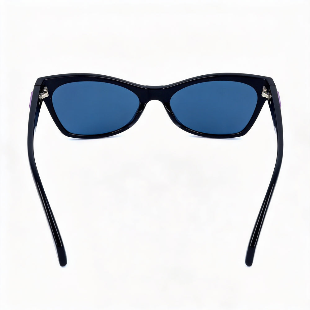 Gafas de sol adidas Casual para mujer, de plástico negro brillante, con lentes violetas degradadas o espejadas, no polarizadas, de 54 mm