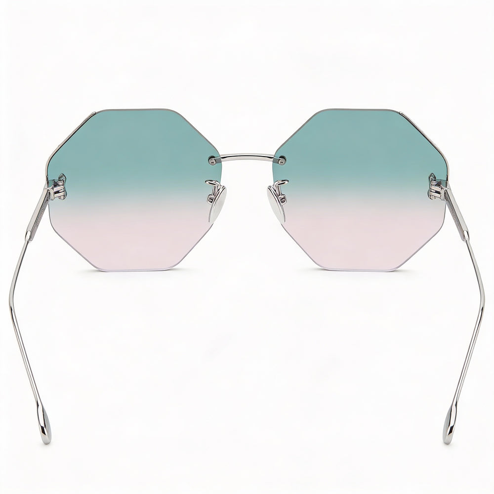 Isabel Marant Im0080s Women's Ruthenium Metal UV Protection Sunglasses Green-Pink Gradient Lenses 60mm