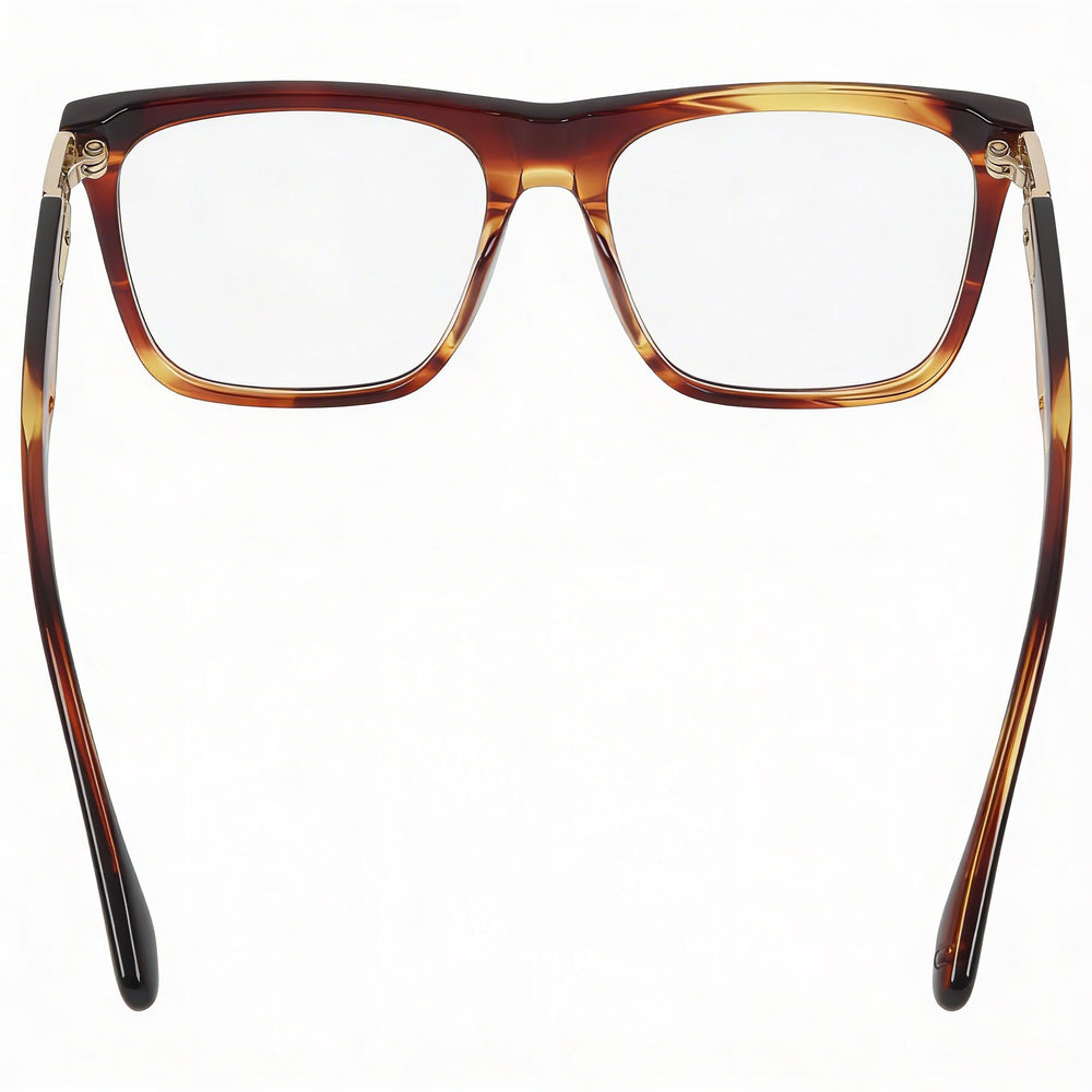 Monturas de gafas Victoria Beckham Vb2679 para mujer en marrón a rayas: lente de 53 mm, puente de 17 mm, patilla de 140 mm