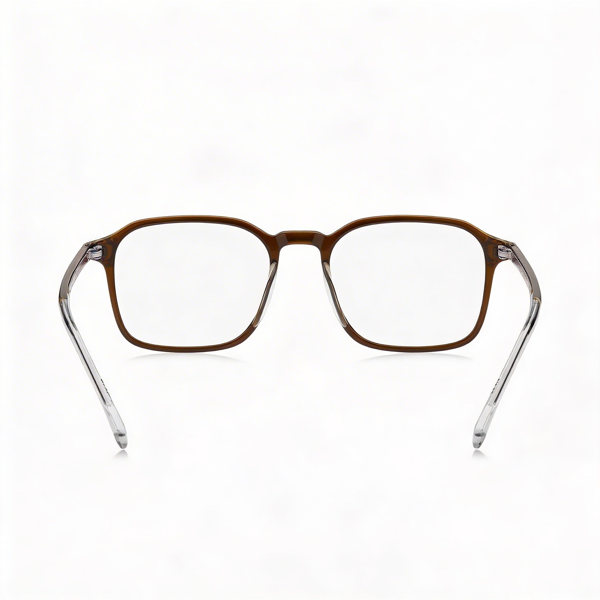 Hugo Boss  Modern Men’s Marrón Rectangular Eco Light Acetate Non Polarized DEMO LENS Eyeglasses 51-19-145, Photo 4