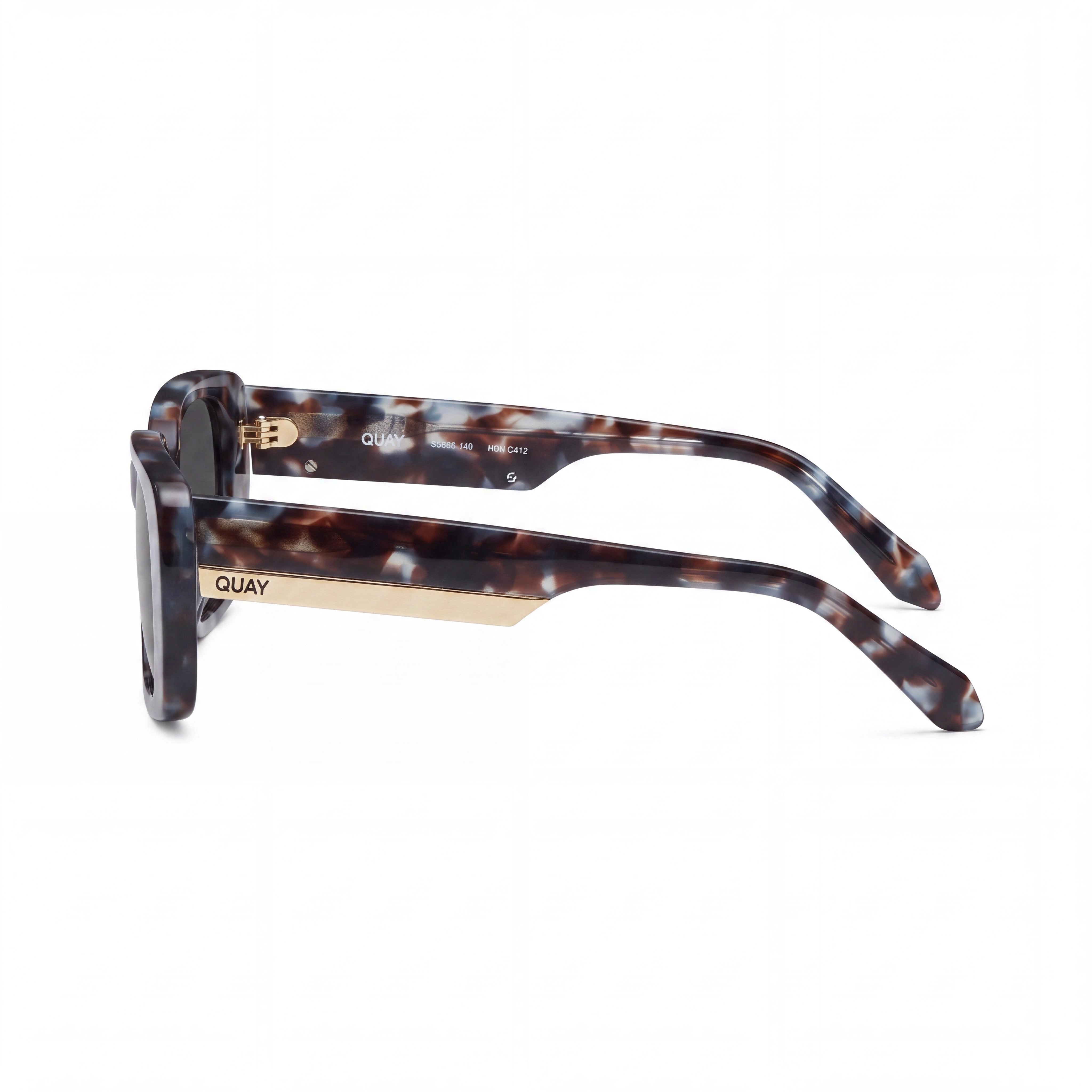 Gafas de sol cuadradas de acetato para mujer de QUAY AUSTRALIA en Storm Tortoise Smoke con lentes Smoke, Photo 2
