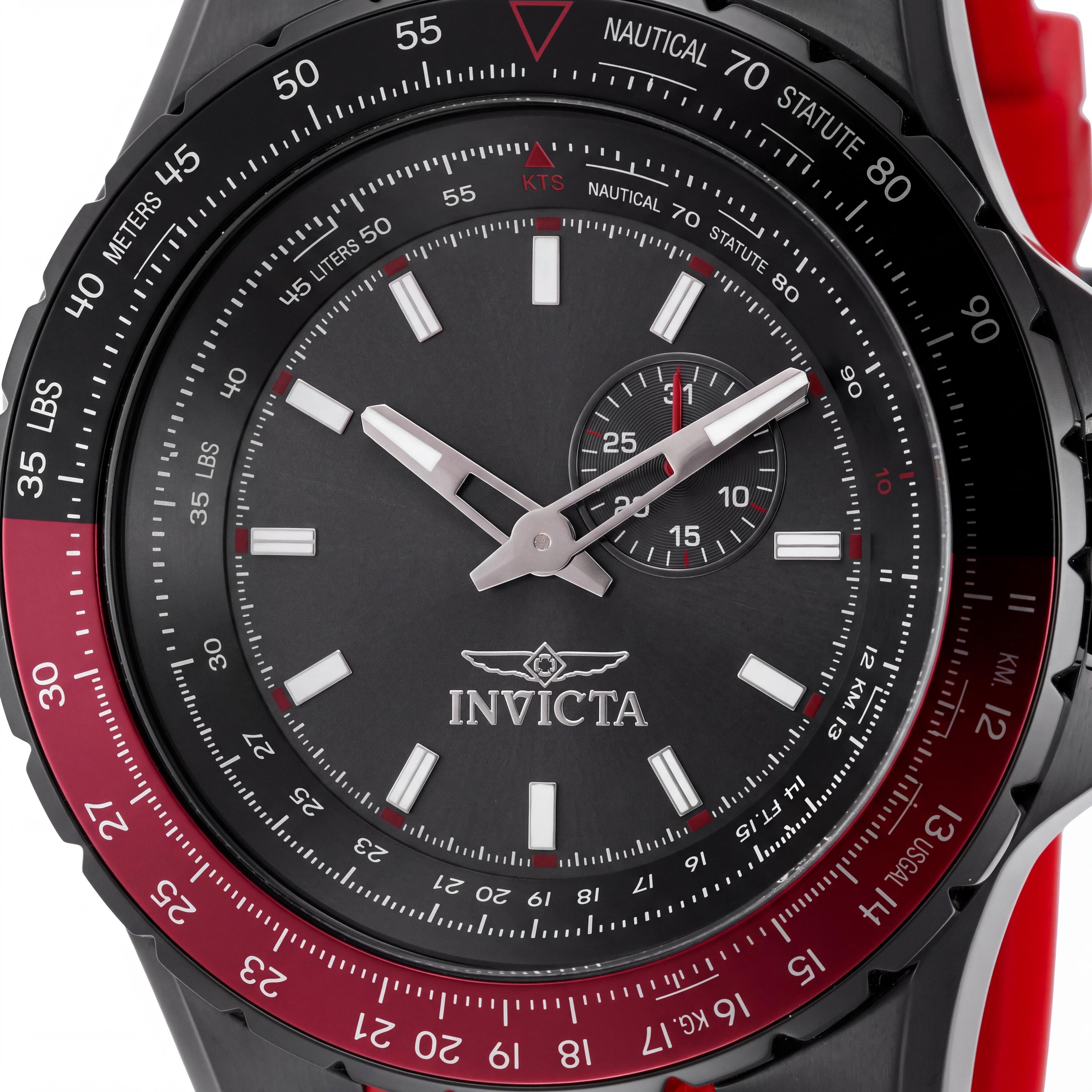 Reloj de cuarzo Invicta Aviator 49724 para hombre, caja de acero inoxidable de 50 mm, esfera gris, Photo 2