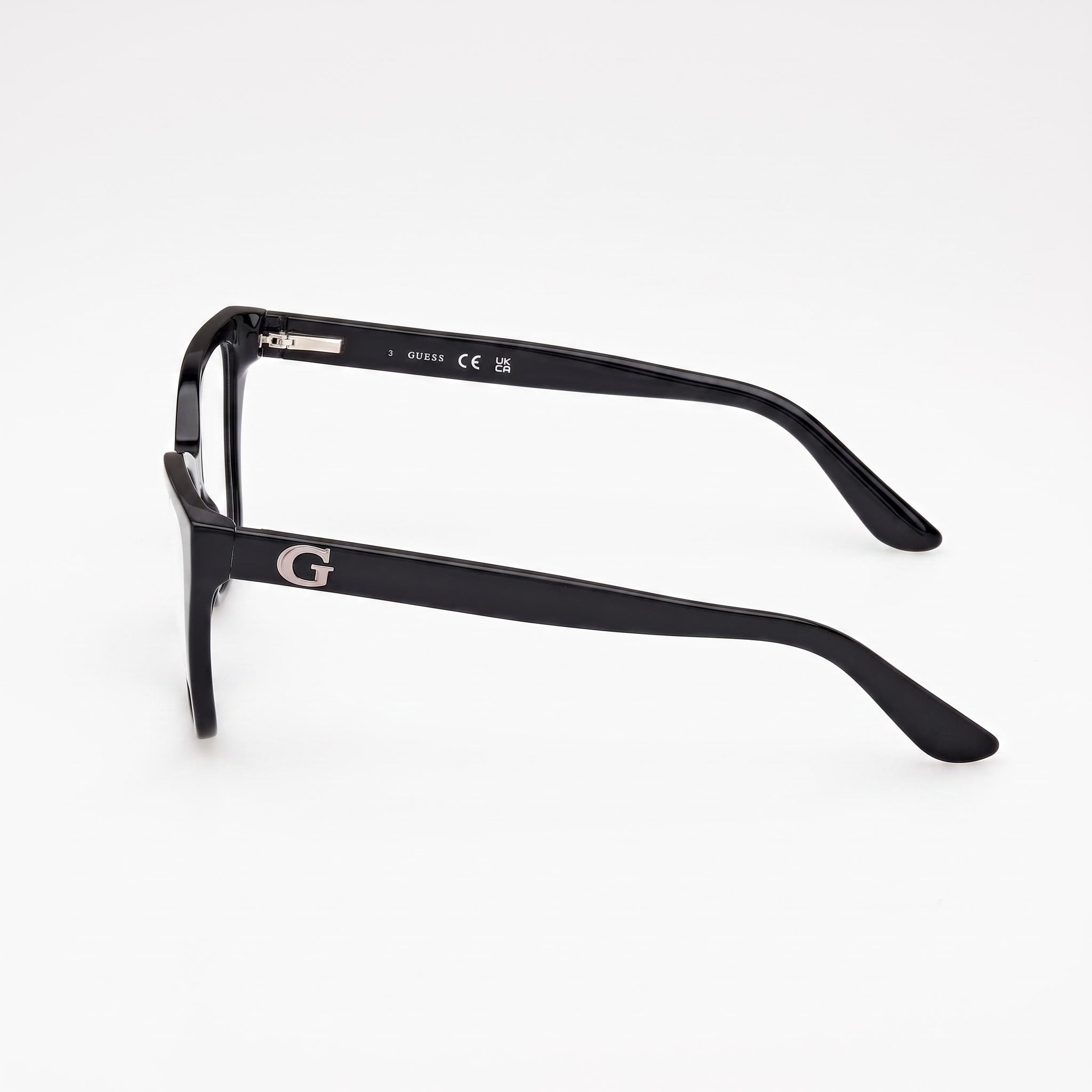 Gafas de sol Guess Gu50235 para mujer, montura de plástico negro brillante con lentes sin policarbonato, 52 mm, Photo 2