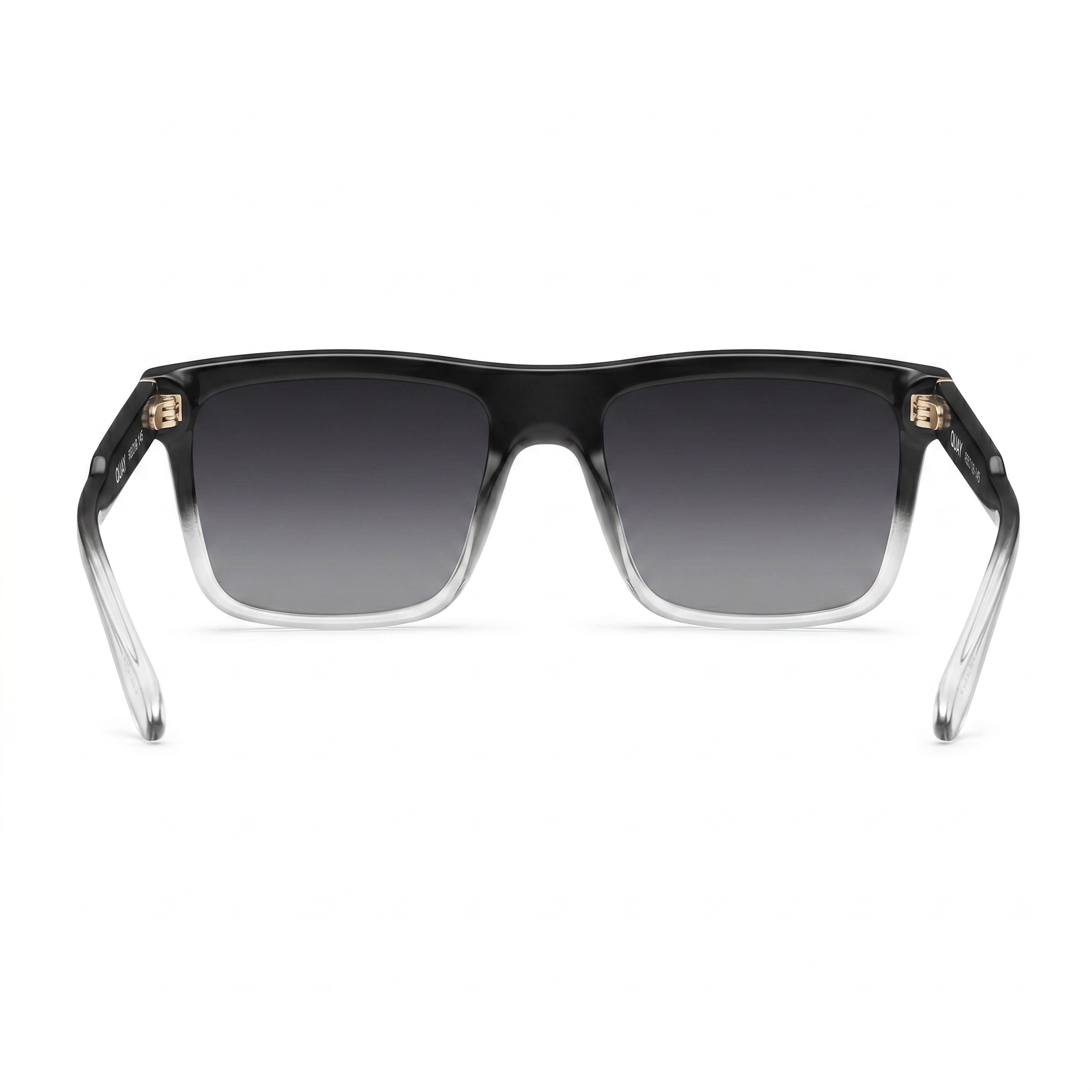 QUAY AUSTRALIA Let It Run Men's Black to Clear Frame Smoke Lens Polarized UV Protection Sunglasses, Photo 3