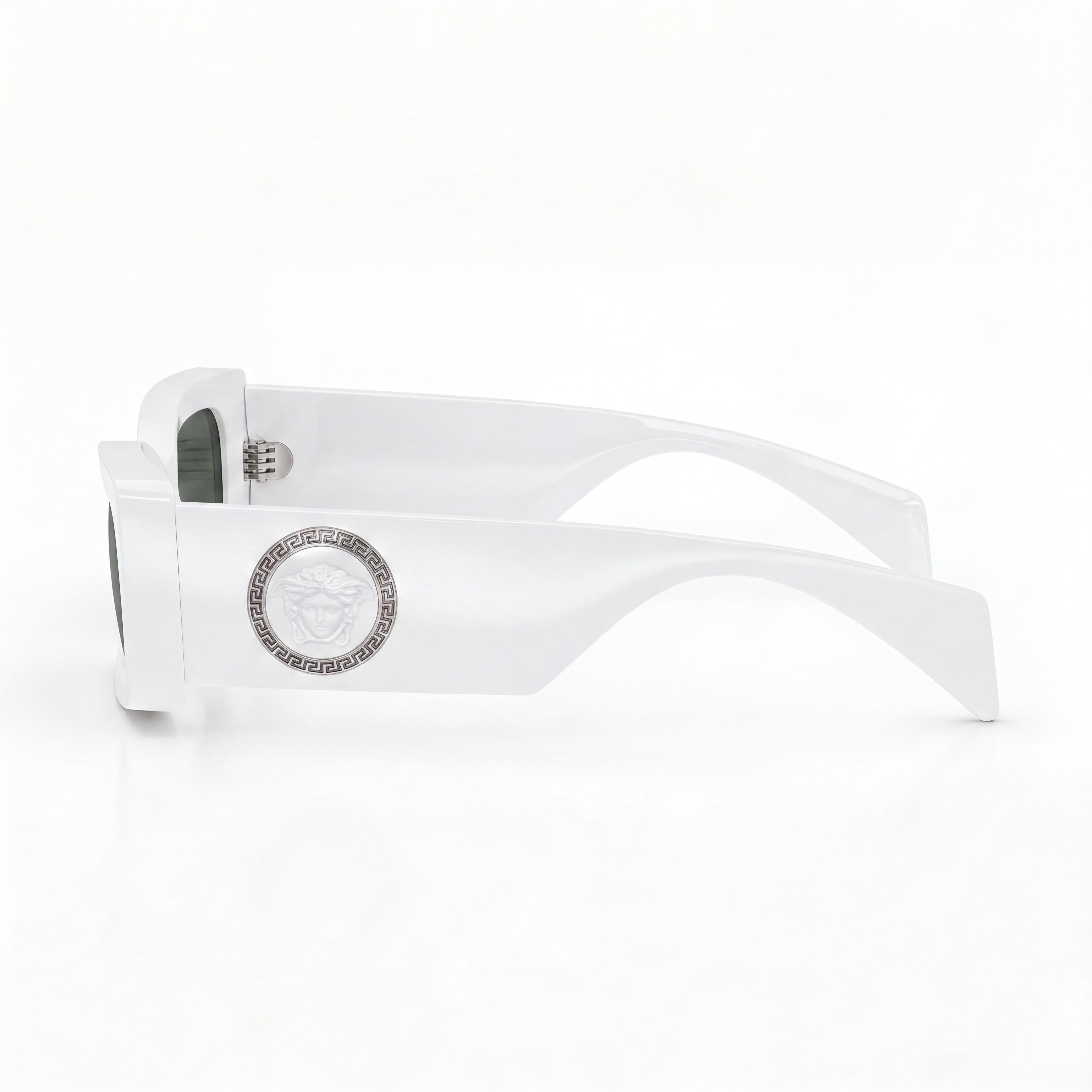Versace Ve 4474u Unisex Titanium Non-Polarized Sunglasses Grey, White & Dark Grey 52-20-140, Photo 3