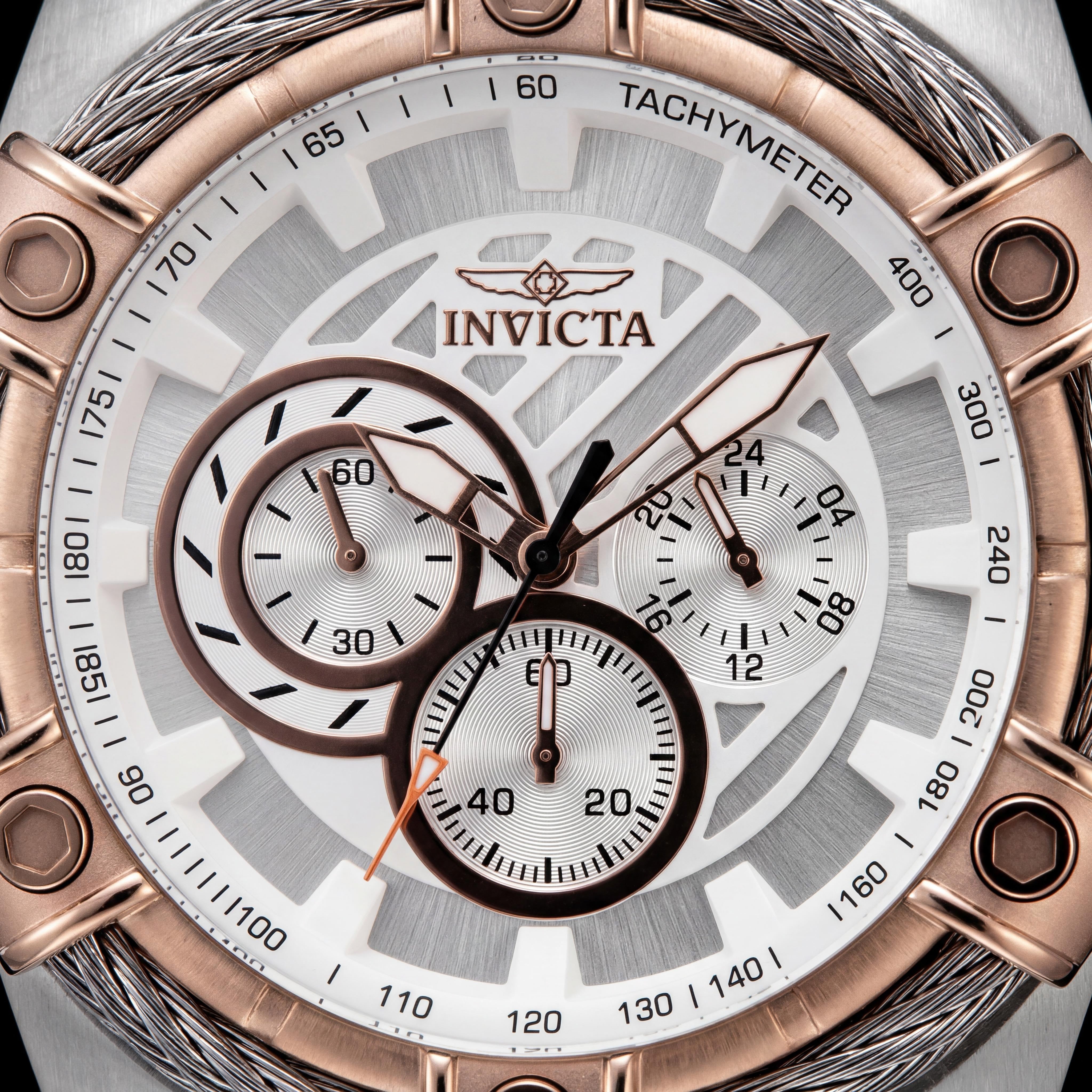 Invicta Bolt 48869 Men's Silver Dial Stainless Steel Quartz Movement Water Resistant 52mm Watch, Photo 2