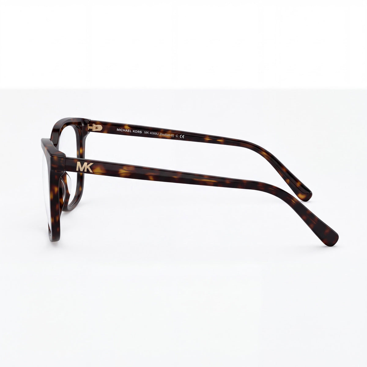 Michael Kors 0mk4080u Gafas clásicas para mujer color carey oscuro, acetato de celulosa, lentes de policarbonato 54-16, Photo 3