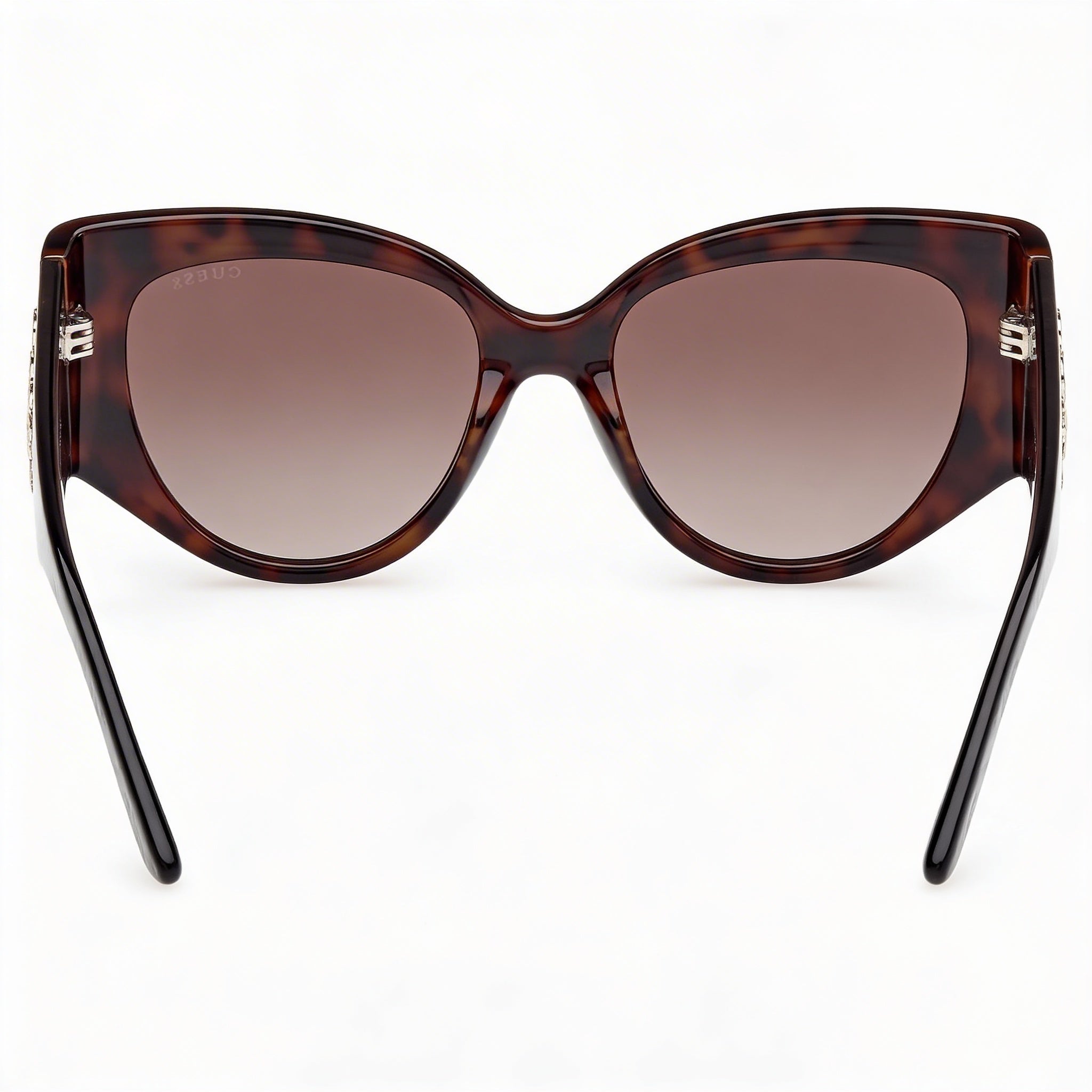 Gafas de sol GUESS casual para mujer con montura de plástico en color Habana Oscuro, lentes marrones degradadas y protección UV 400 de 54 mm, Photo 3