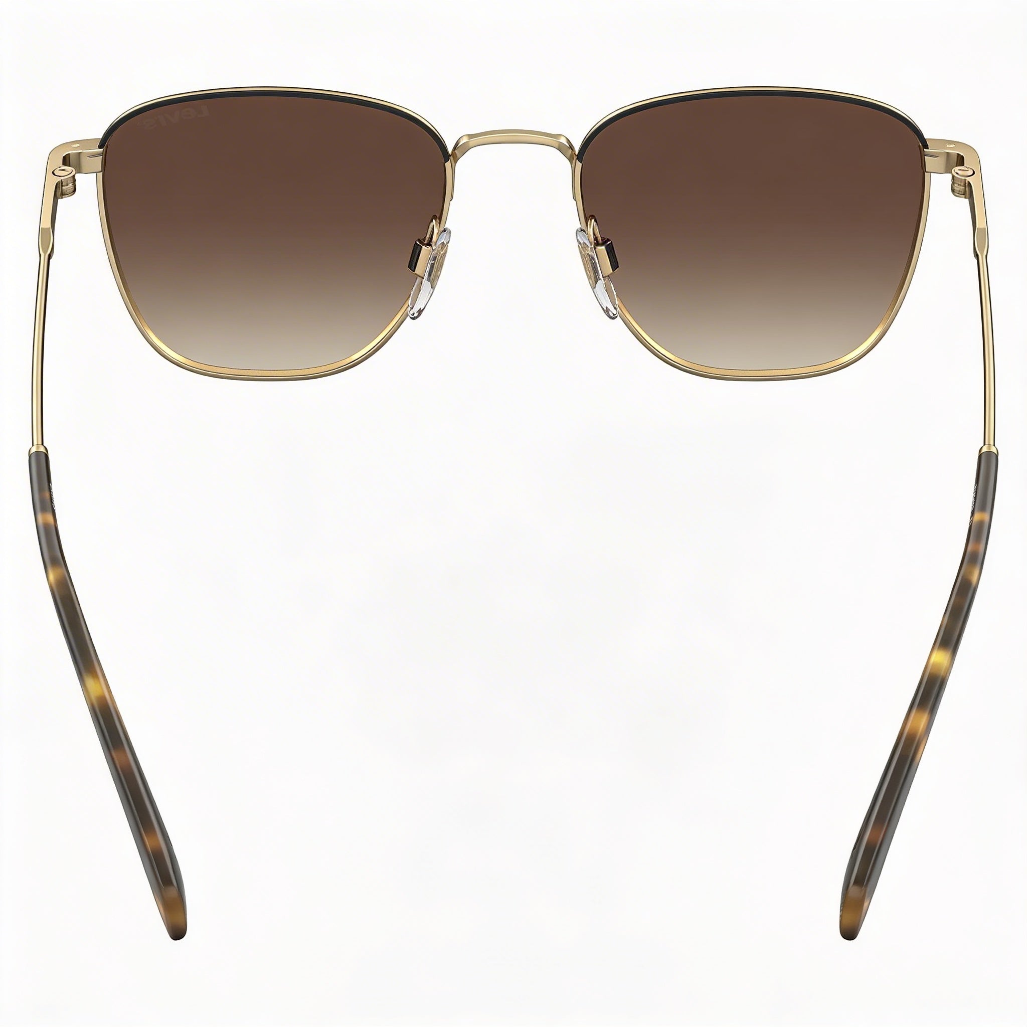 Gafas de sol unisex Levi's Lv 1016/S, montura de acero inoxidable dorada con degradado marrón, protección UV, 52 mm, Photo 2