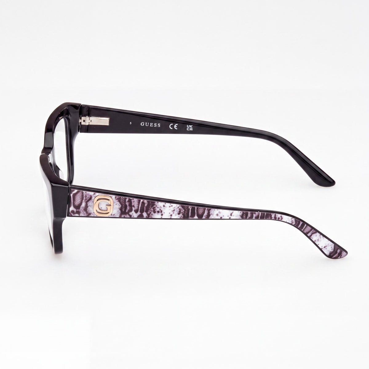 Marcolin Gu50126 Women's Shiny Black Animal Monocolor Plastic Non- Multicoloured Lenses 53-15-140, Photo 2