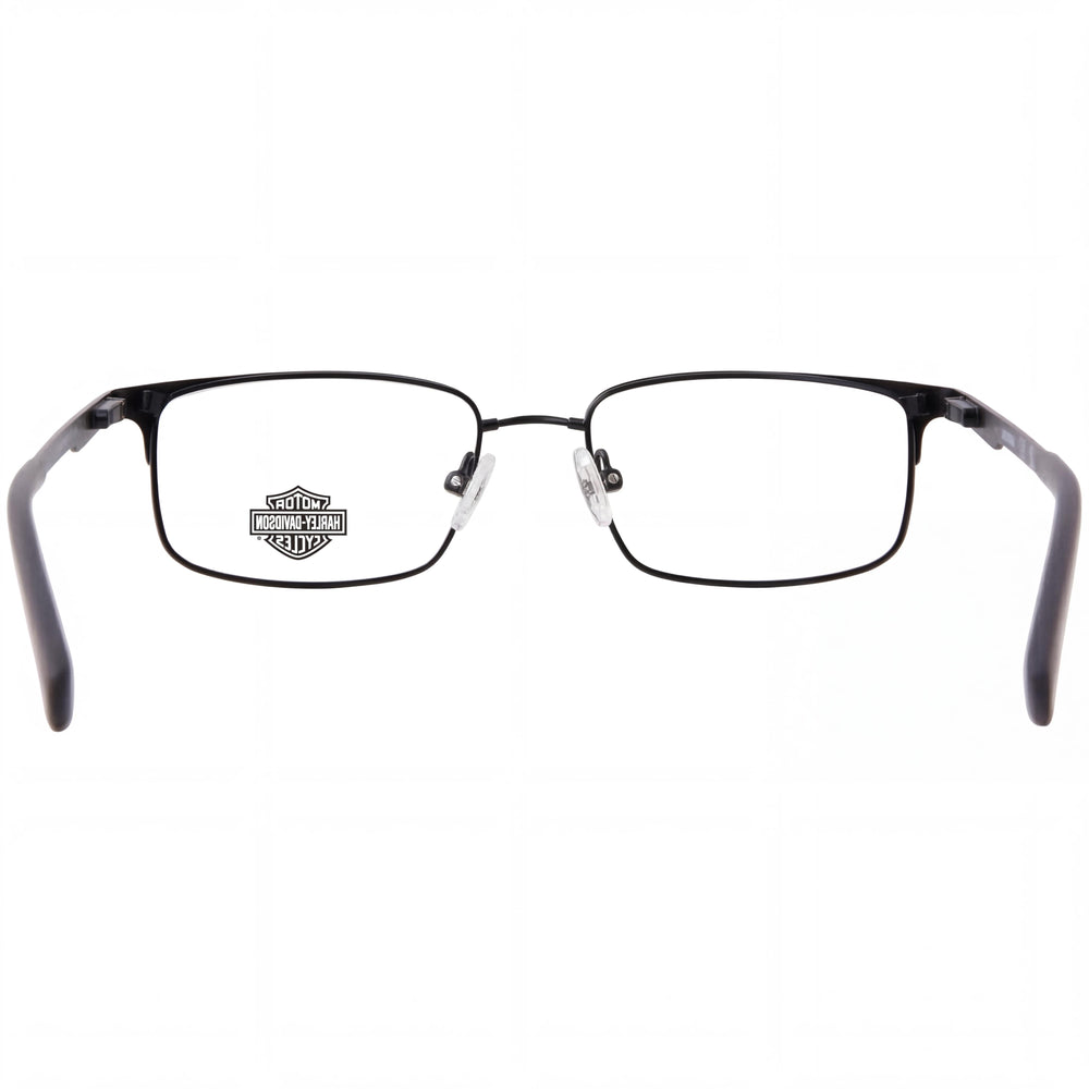 Harley-Davidson Hd0142t Unisex Eyewear Featuring Matte Black Metal Frame and Clear Lenses, 50mm Lens Width