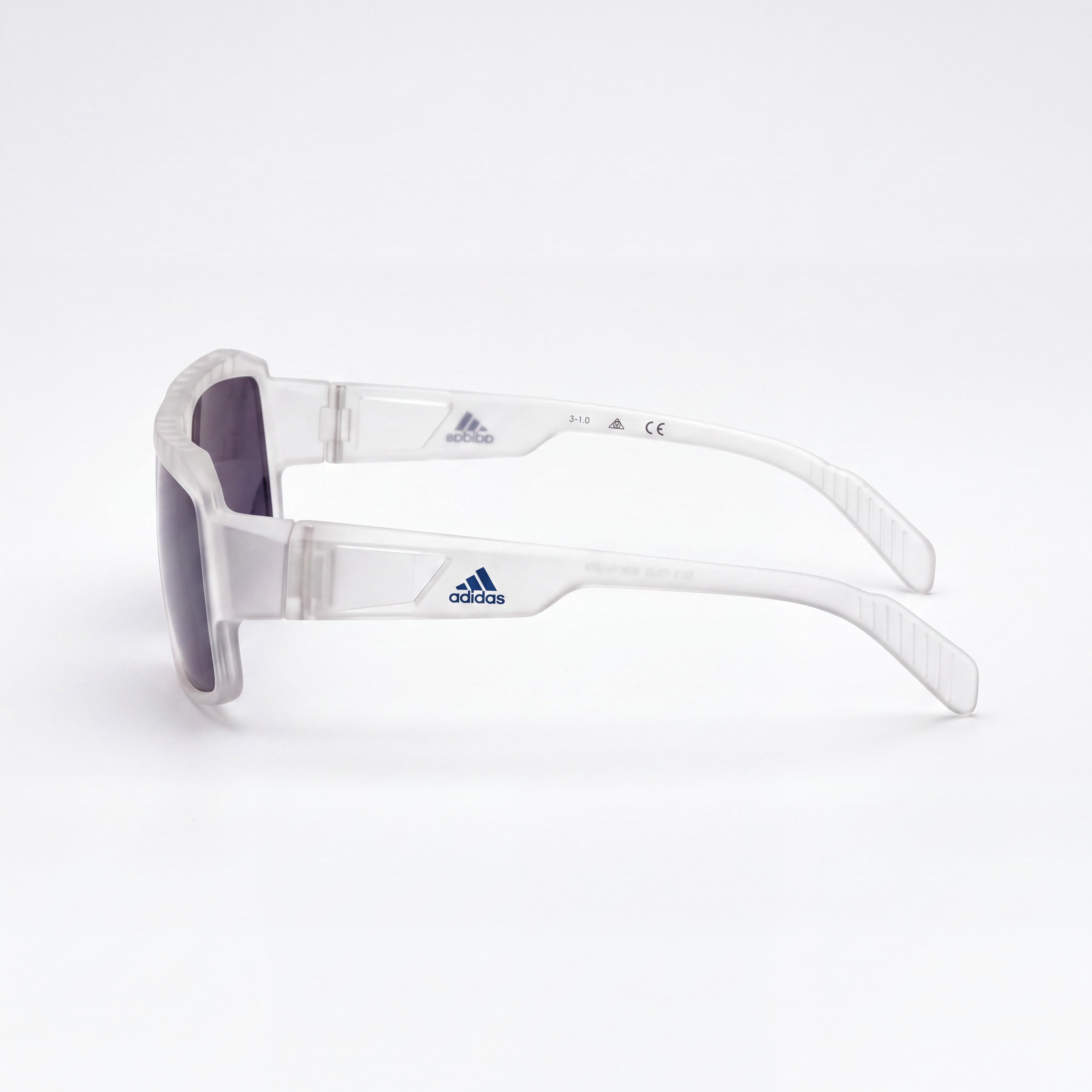 adidas Contemporary Unisex Pilot Style Crystal Plastic Frame Blue Mirror Non-Polarized Sunglasses 62mm, Photo 3