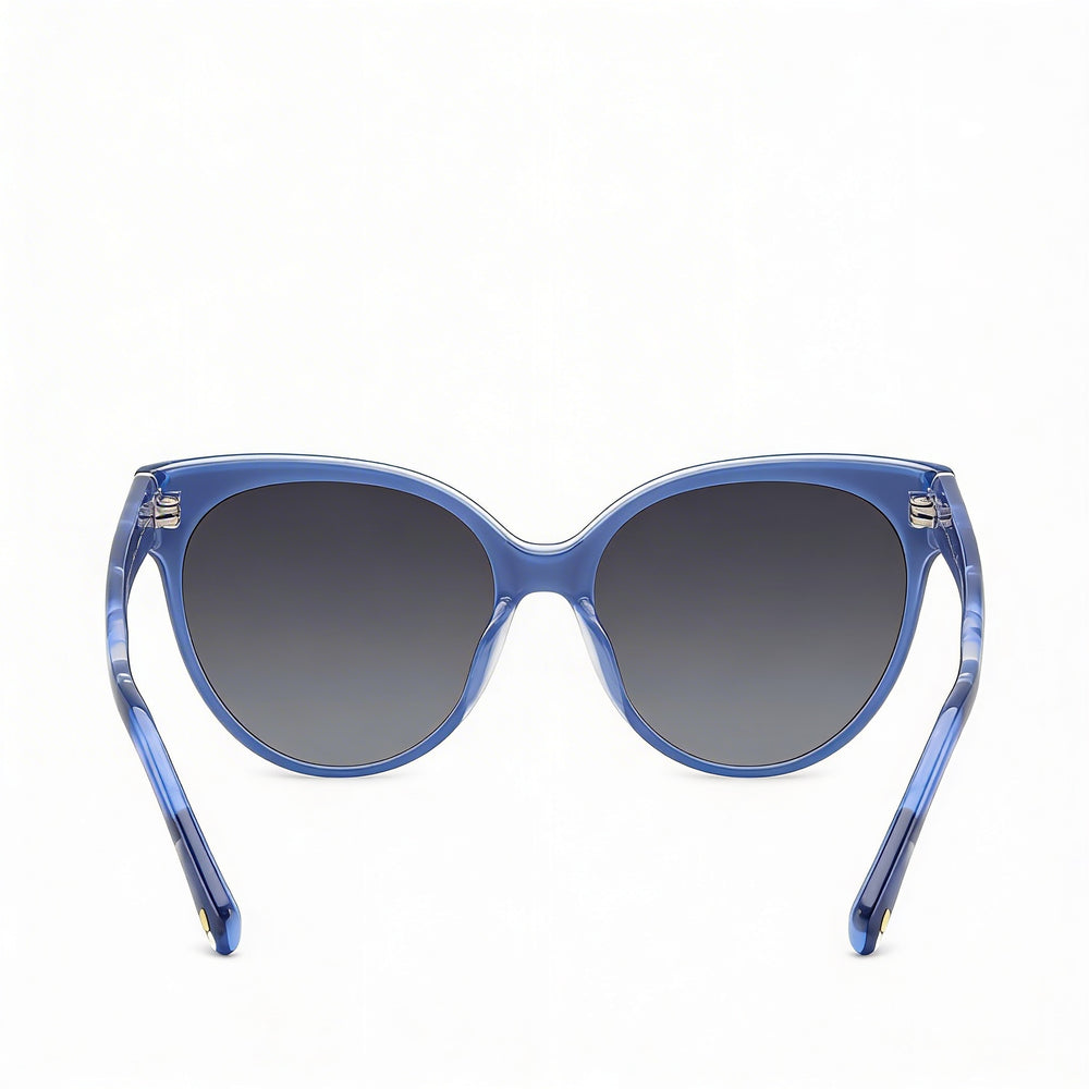Gafas de sol Kate Spade New York Aubriella/G/S para mujer, montura de acetato azul grisáceo, lentes grises degradadas de 55 mm