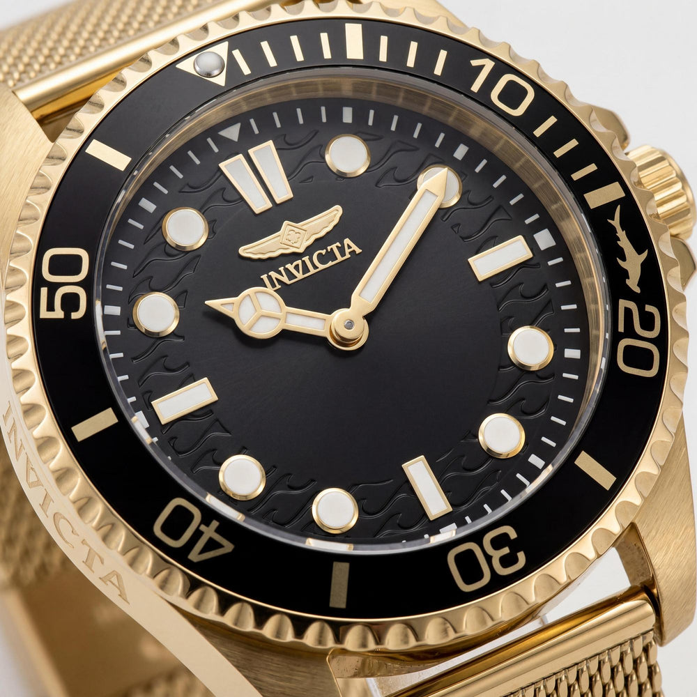 Invicta Pro Diver 49691 Men's Stainless Steel Black Dial 43mm Quartz 10 ATM Water Resistant Watch