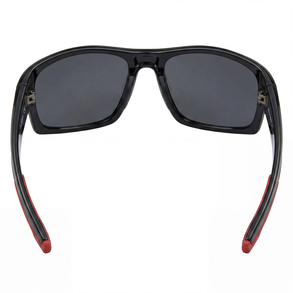 Columbia C533sp Mountainshyre Men’s Shiny Black Red Mirror Plastic Sunglasses 100% UV Protection 63-19-135