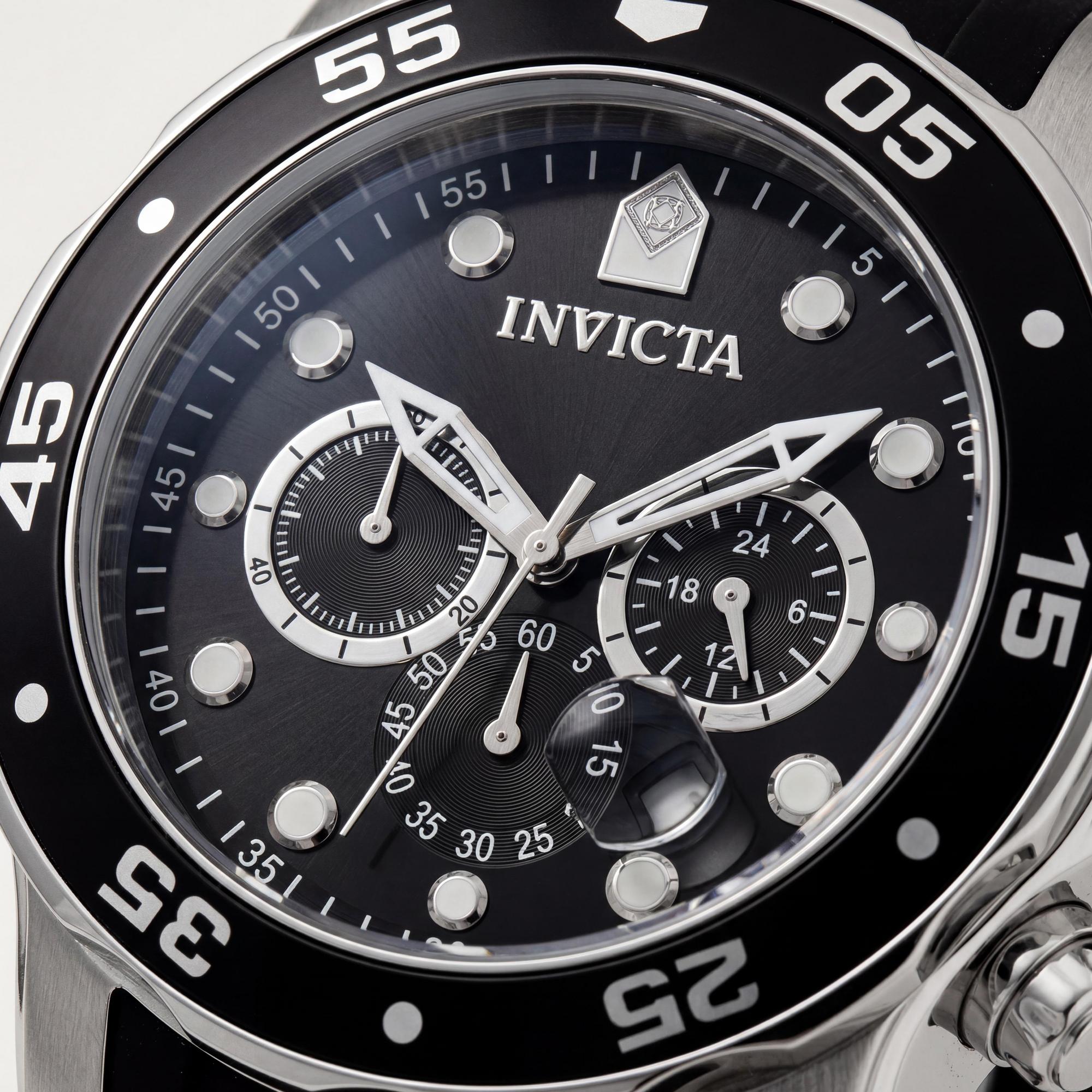 Reloj cronógrafo de cuarzo Invicta Pro Diver - SCUBA 49828 para hombre, 48 mm, acero inoxidable, esfera negra, correa de silicona., Photo 2
