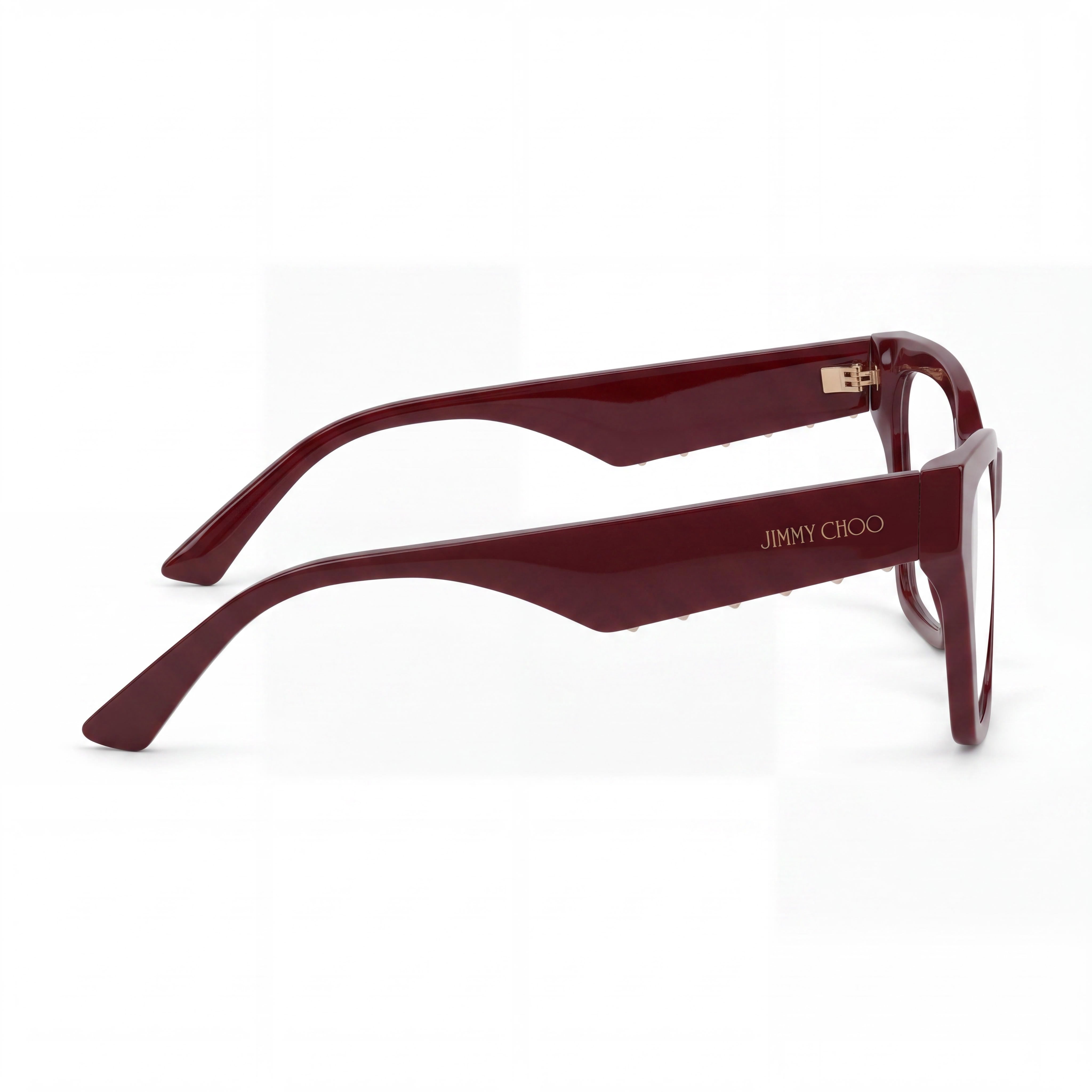 JIMMY CHOO Women's Fashionable Designer Bold Style Red Acetate Eyeglasses with 54mm Lens Width, 17mm Bridge, Photo 2