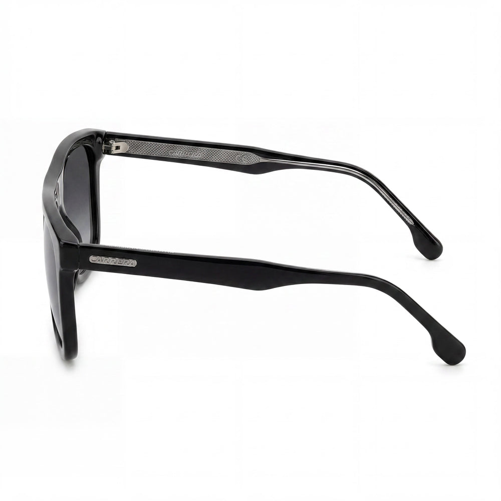 Gafas de sol Carrera 267/S para hombre, de acetato negro y gris, con protección UV y graduadas, de 56 mm
