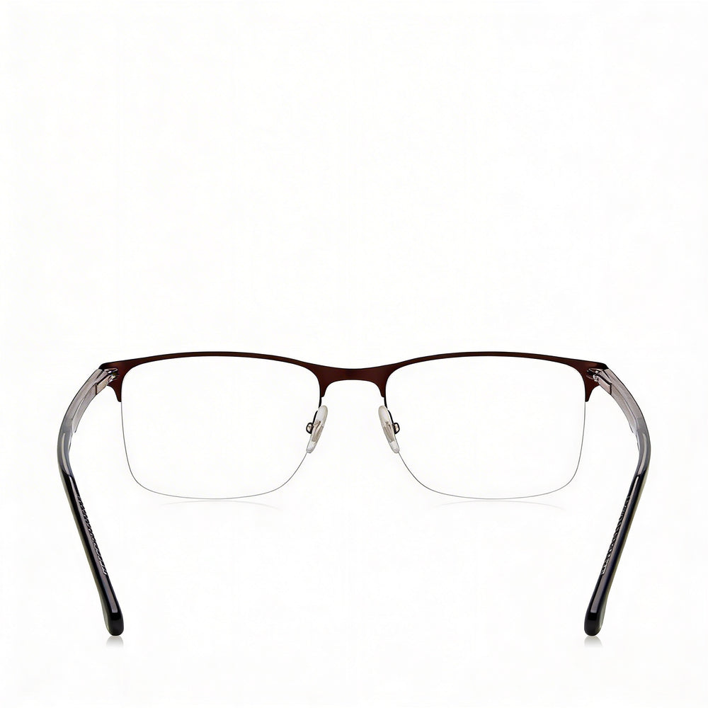 Gafas de sol Carrera Modern Unisex, montura de acero de aleación marrón mate, lentes de policarbonato no polarizadas, 55 mm