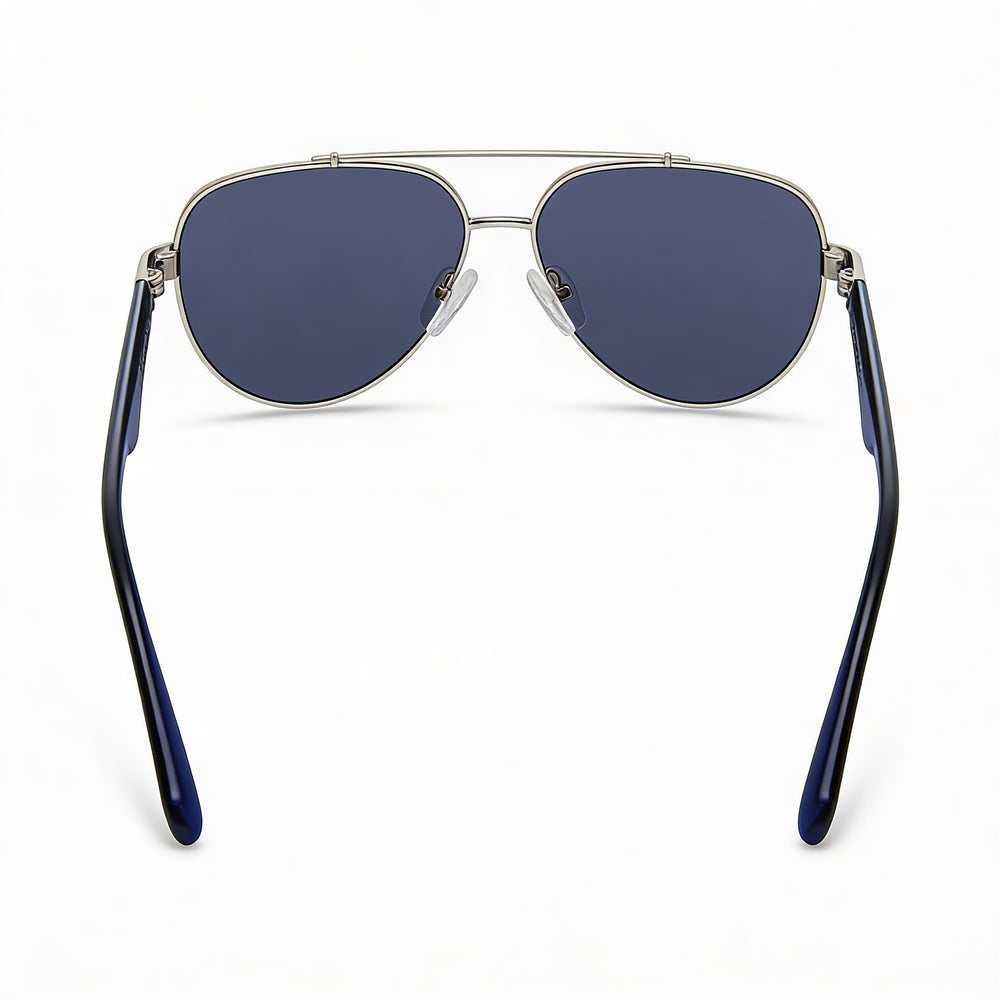 Kenneth Cole Kc6010v Women's Metal Sunglasses with Nickeltin Blue Frame & Blue Lenses 60mm