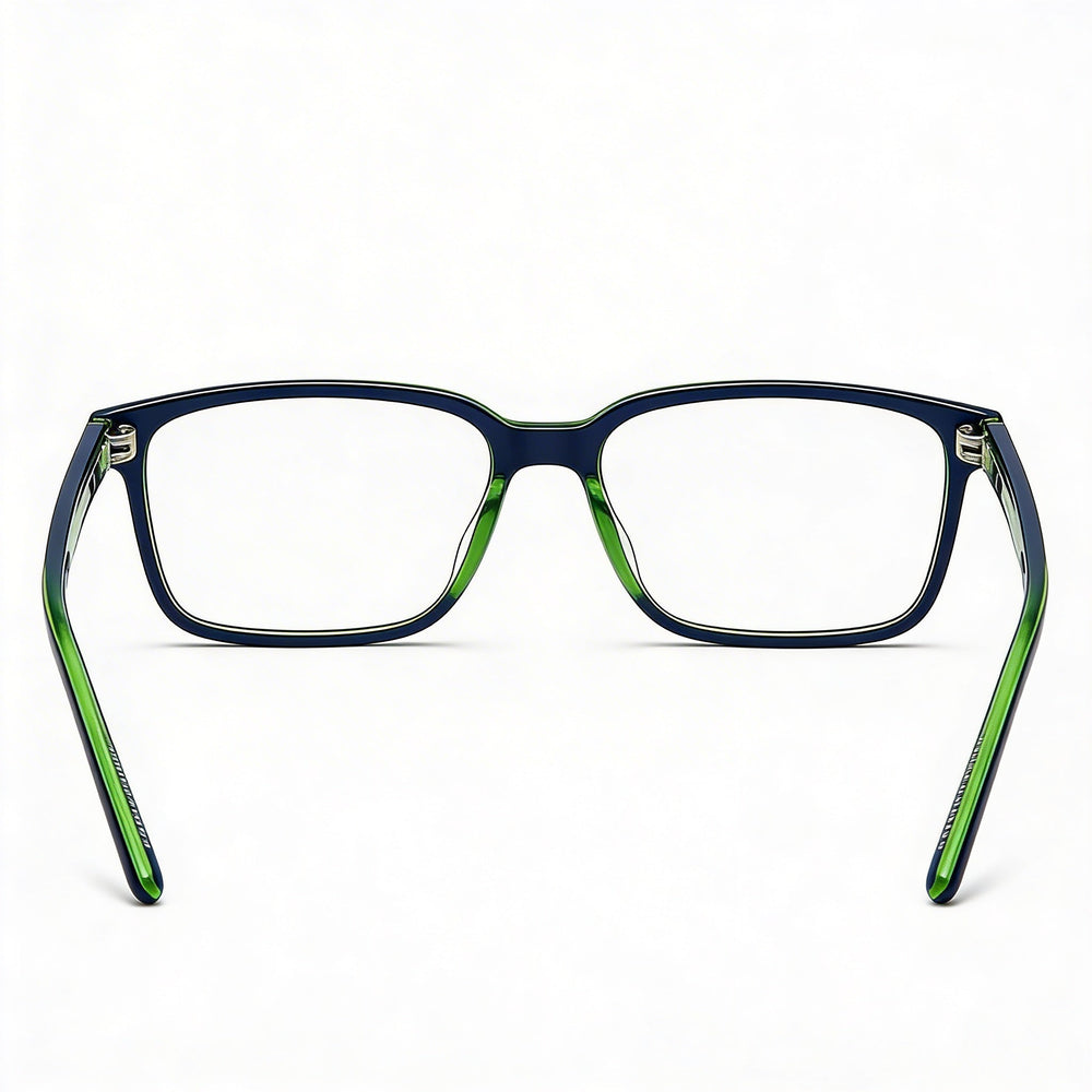 Hugo Boss Hg 1245 Blue Green Square Eyeglasses for Men, Acetate 53mm