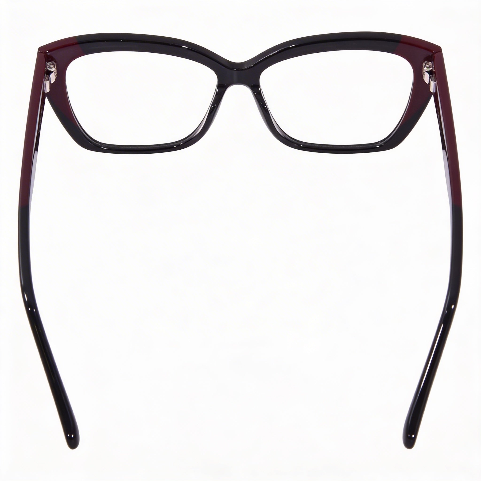 Ferragamo SF2938N Unisex Acetate Frame Optical Eyeglasses in Black/Burgundy Color, Size 53mm, Photo 4