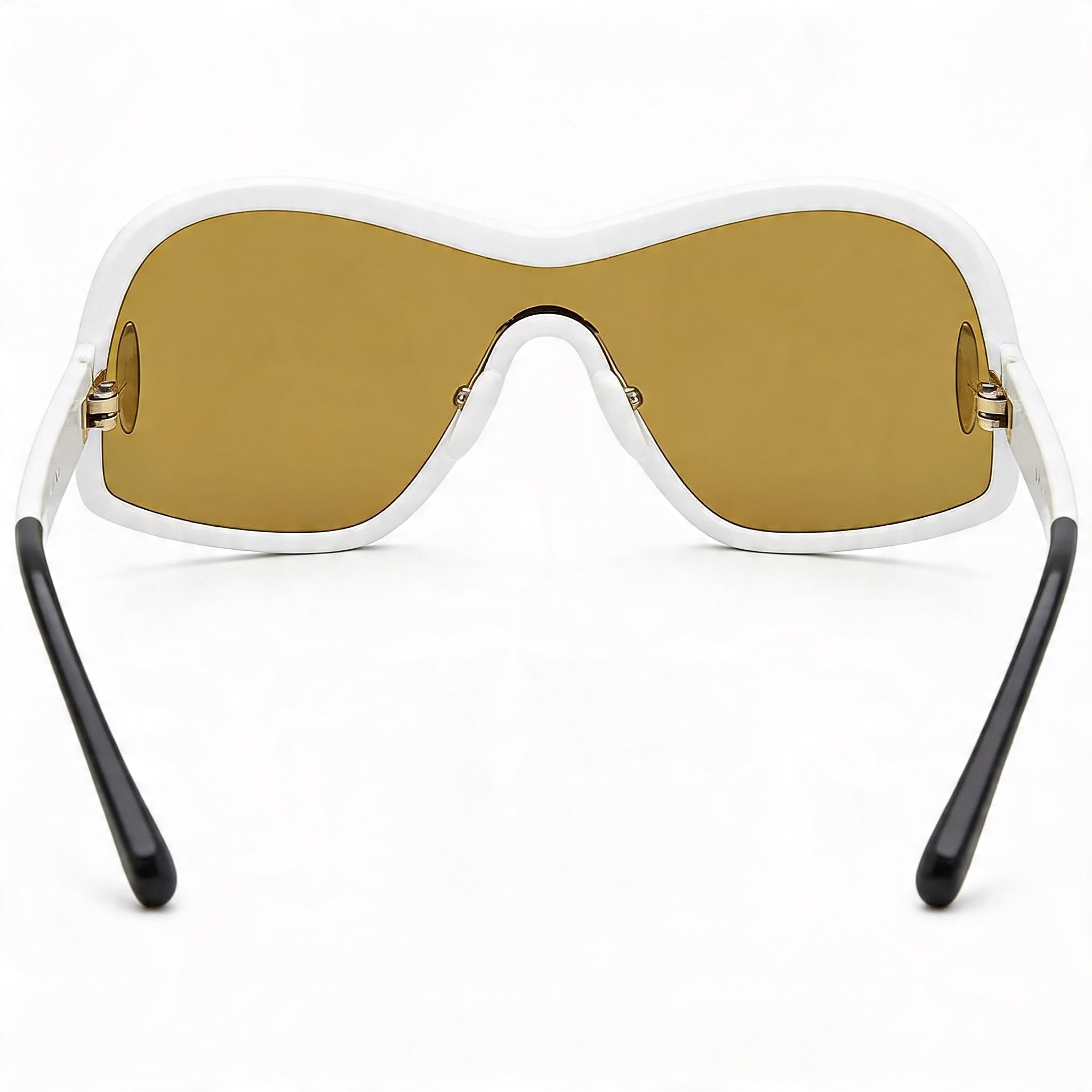 LOEWE Glam Unisex Mask Sunglasses, Black Gray Mirrored Plastic Frame, Brown Mirror Non-Polarized Lenses, 100% UV Protection 135mm, Photo 4