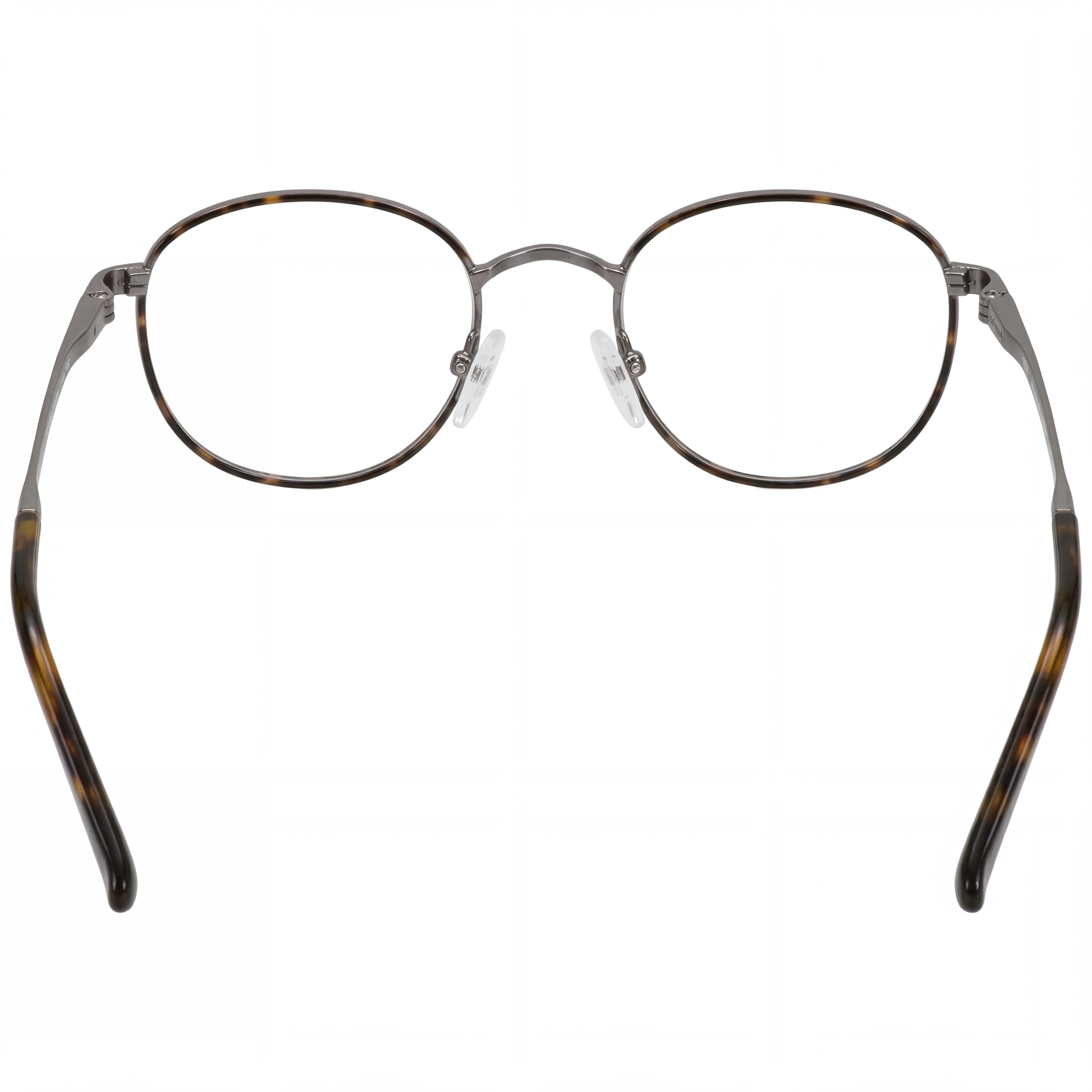 Elasta Women's Rectangular 7209 Metal Frame Eyeglasses, Havana Brown Ruthenium, Size 50-20-145, Photo 3
