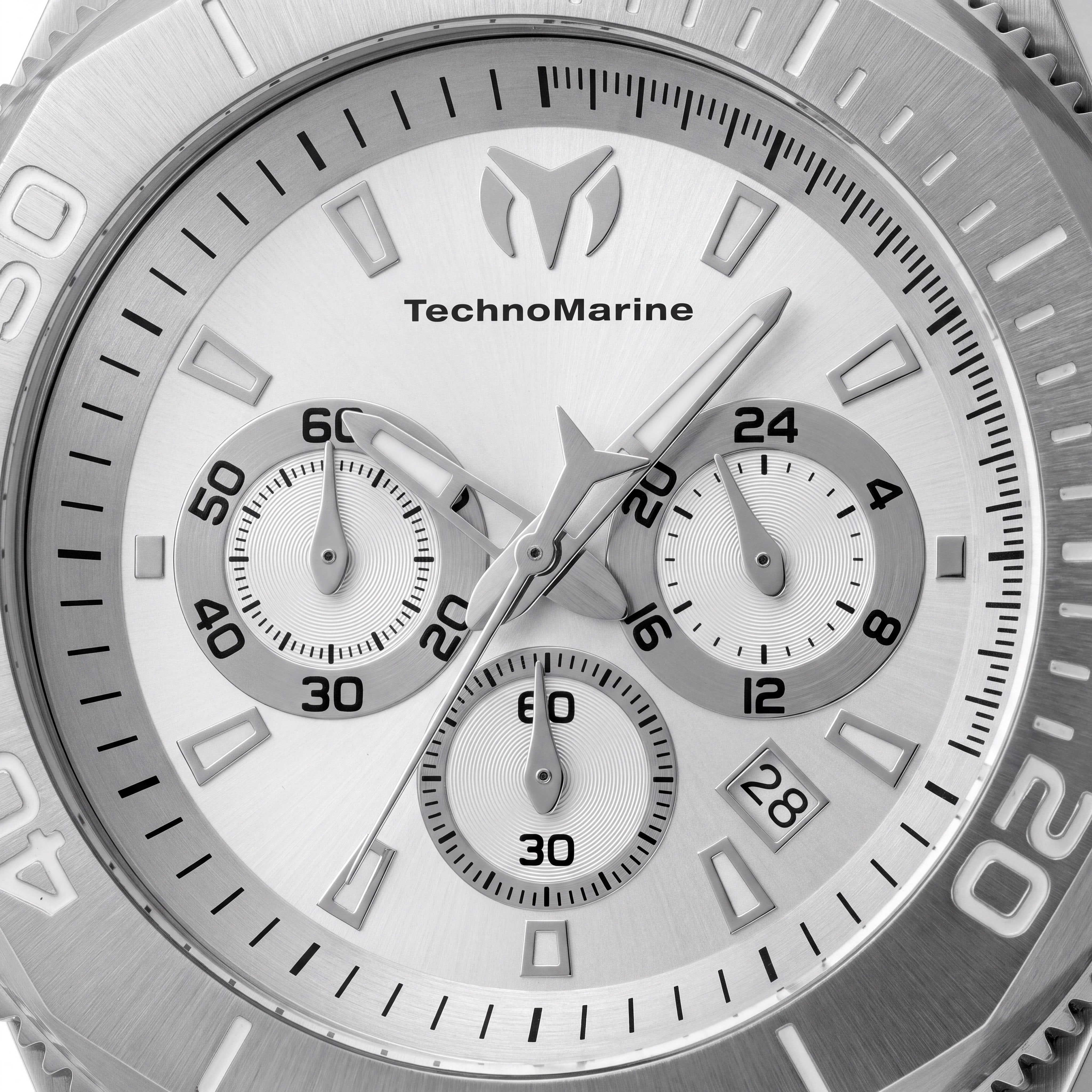 Technomarine Manta TM-224015 Men's Stainless Steel Quartz Chronograph Watch with Silicone Strap, Silver, 49mm, Photo 2