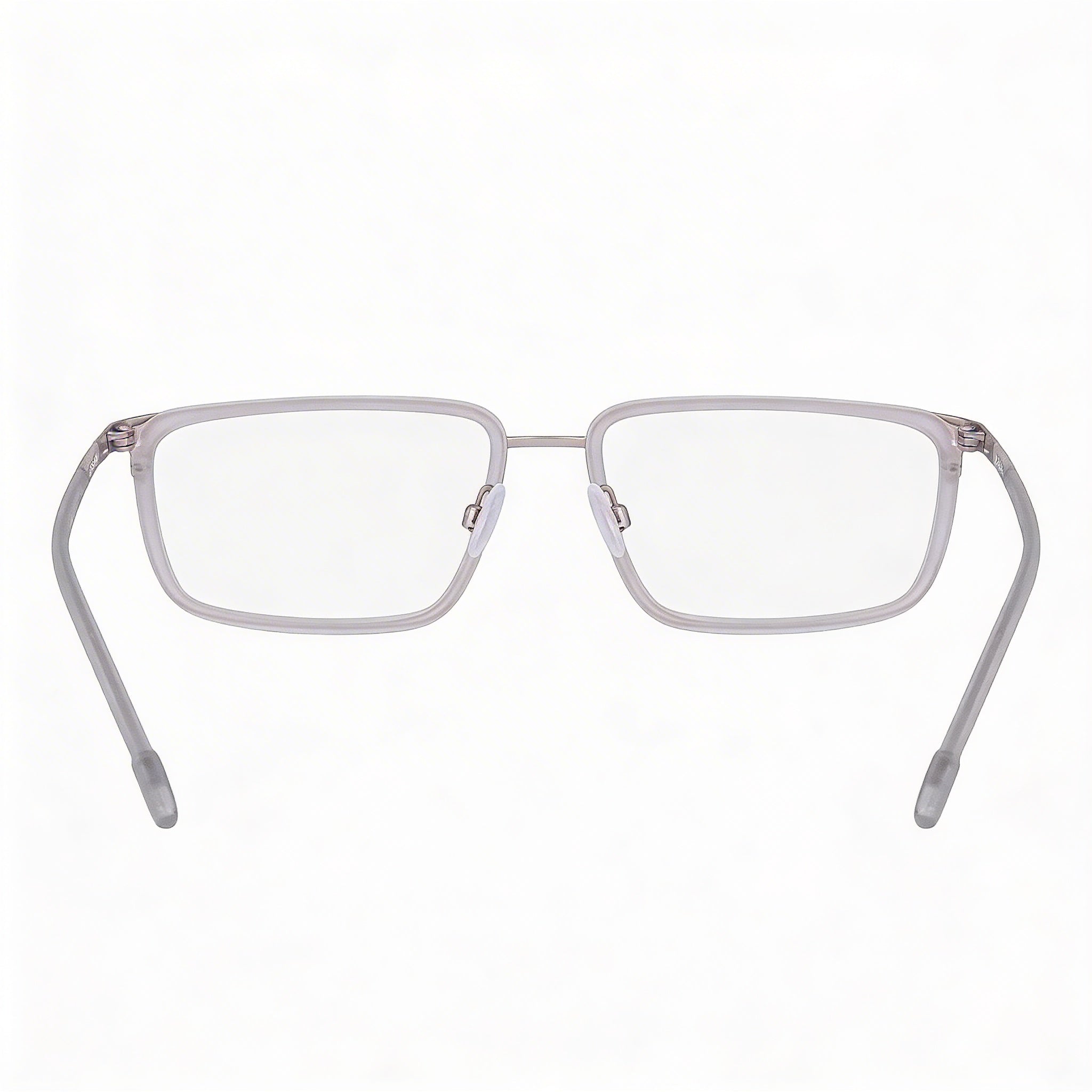 Flexon Men's Optical Frames, Matte Grey Silver Frame, Prescription Ready with Clear Demo Lenses, Photo 2