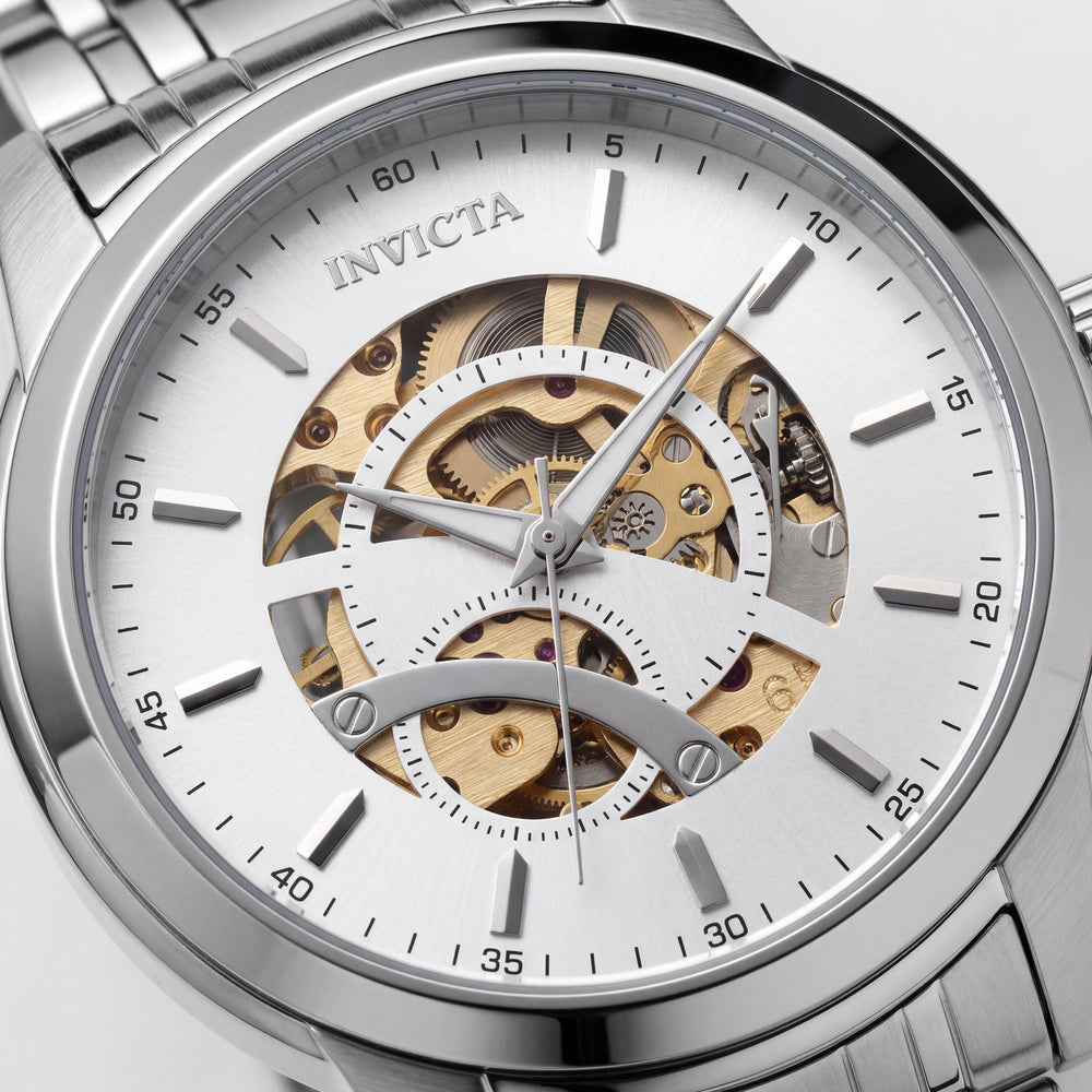 Invicta Objet D Art 69122 Men's Automatic 42mm Stainless Steel Case & Bracelet Silver Dial Watch