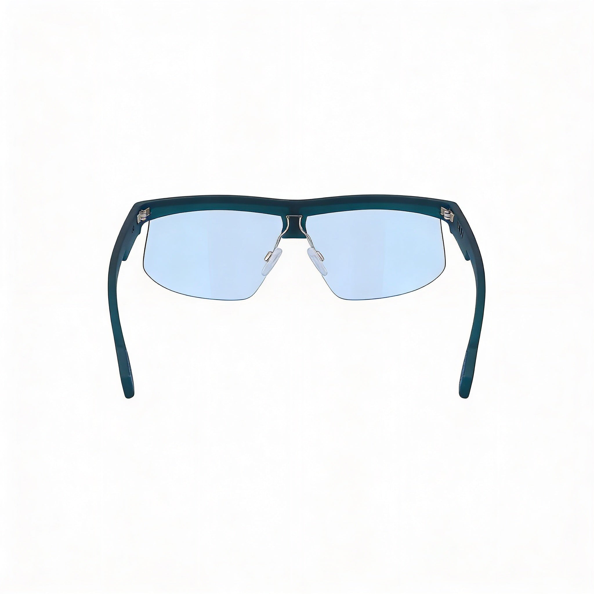 DKNY Dk515s Women's Plastic Teal Rectangle Frame Sunglasses with Acetate Blue Mirror Lenses, Photo 3