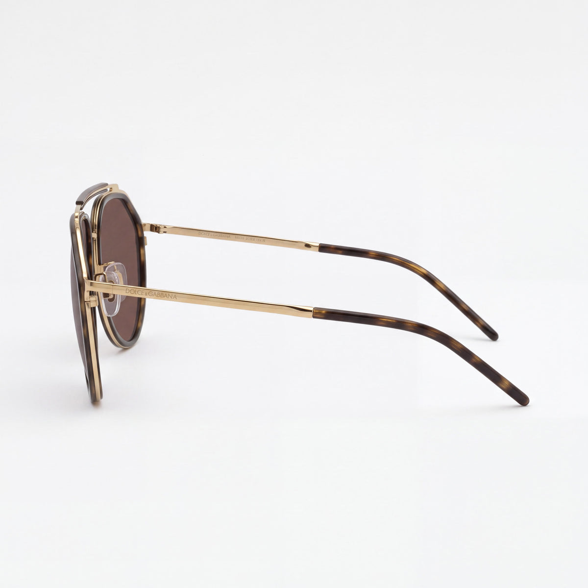 Dolce & Gabbana 0DG2277 02/73 Gafas de sol de aviador unisex Montura de acetato multicolor Lentes marrón oscuro 57mm Protección UV, Photo 3