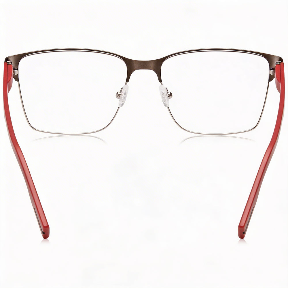 Lacoste Modern Unisex Alloy Steel Frame Polycarbonate Lens Non-Polarized Matte Dark Grey Eyeglasses 55mm