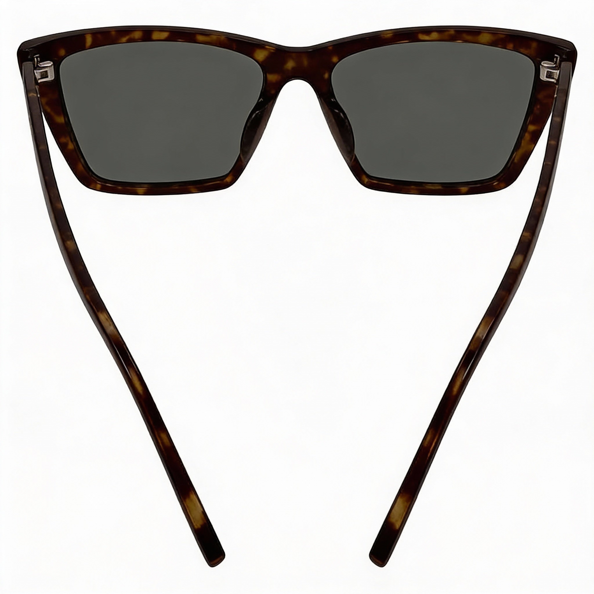 Gafas de sol Saint Laurent para mujer, montura gris Havana beige con lentes plateadas polarizadas con protección UV de 54 mm, Photo 3
