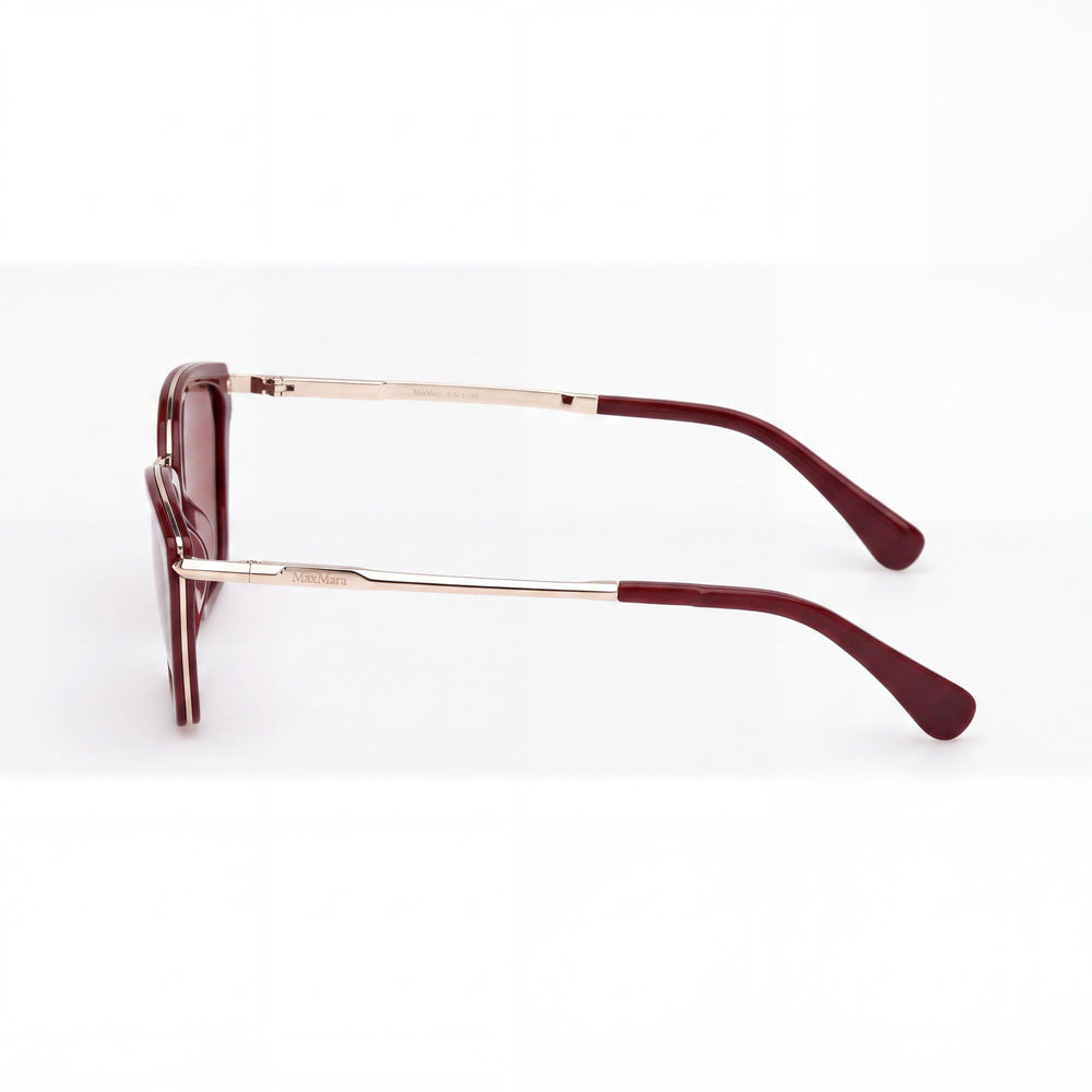 MaxMara Casual Women's Acetate Sunglasses, Shiny Burgundy Frame with Bordeaux Lenses, 54mm Lens Width