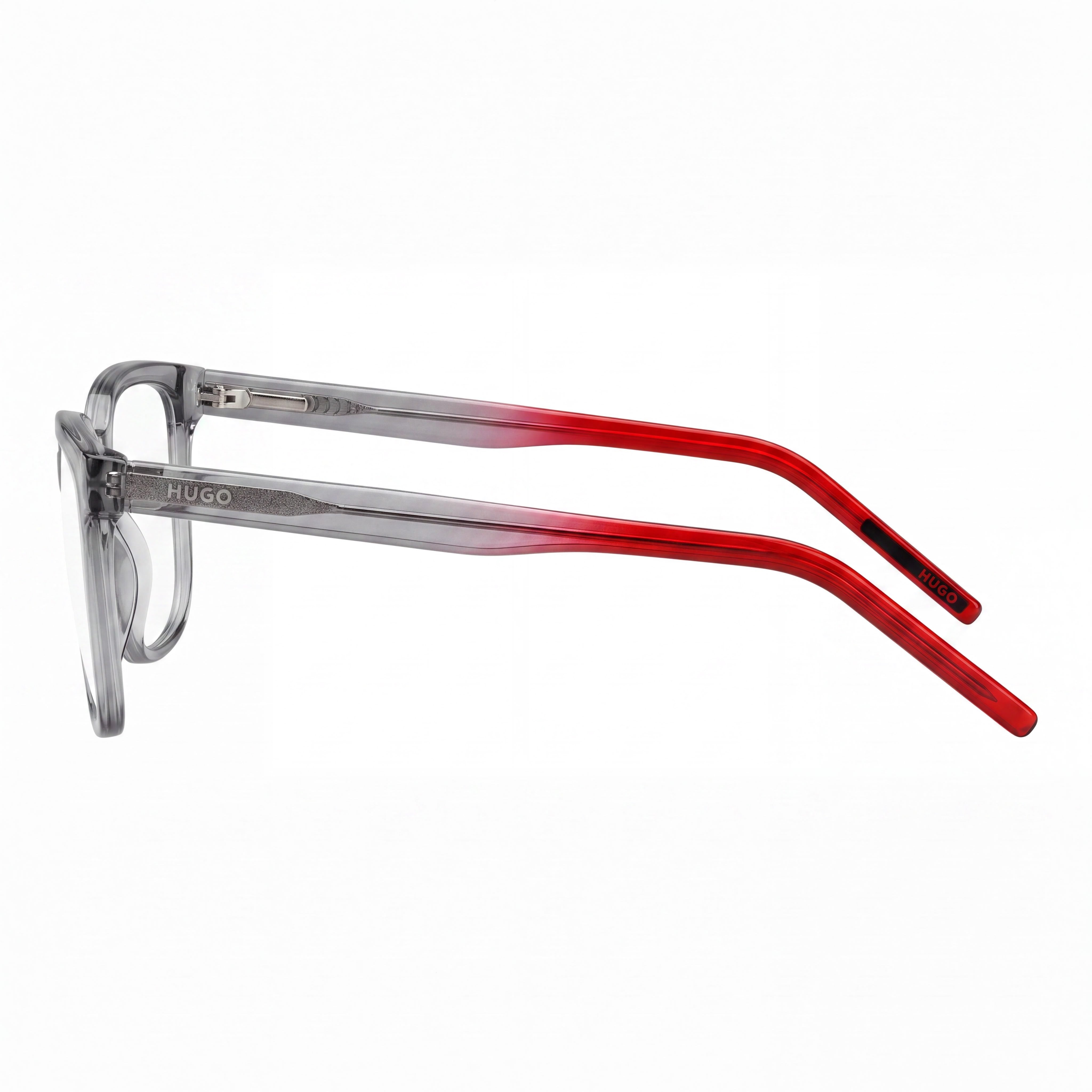 HUGO Modern Women's ECO ACETATE Grey Red Optical Frames 52/17/140, Photo 2