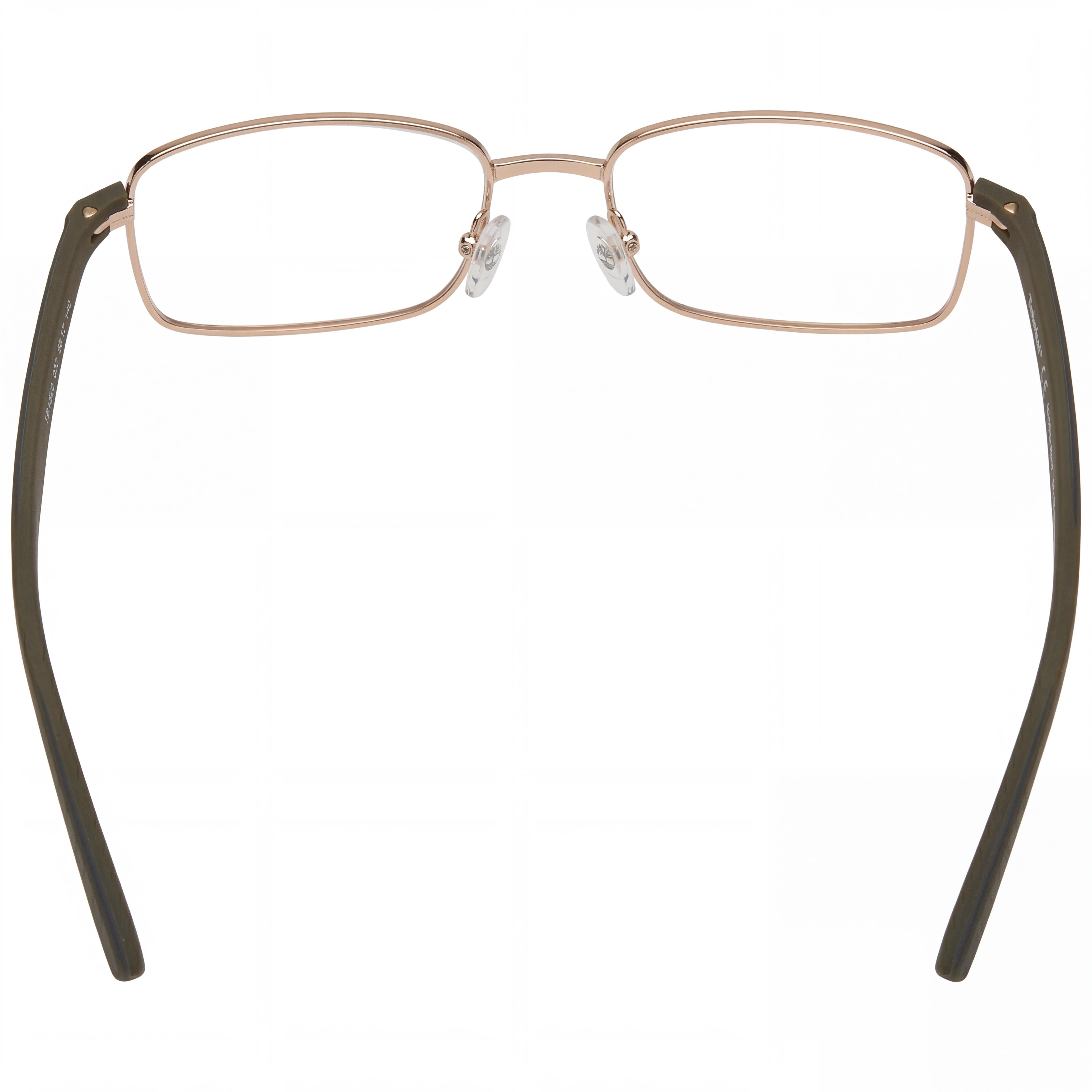 Monturas de gafas de metal contemporáneas Timberland para hombre, bronce de cañón mate, ancho de lente 56 mm, puente 17 mm, patilla 150 mm, Photo 4