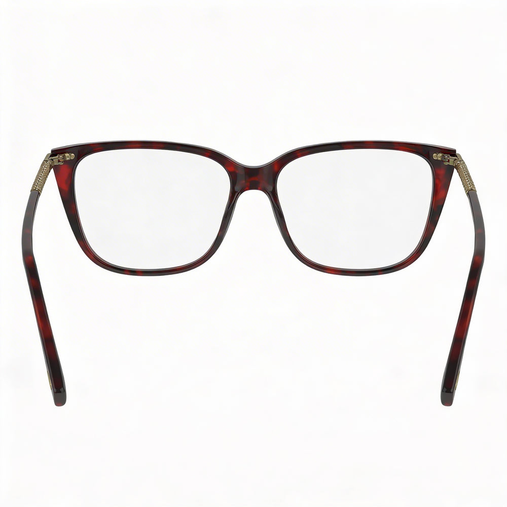 Lacoste Women's Casual Acetate Frame Optical Eyeglasses with Polycarbonate Lenses, Havana Red Color, 54mm